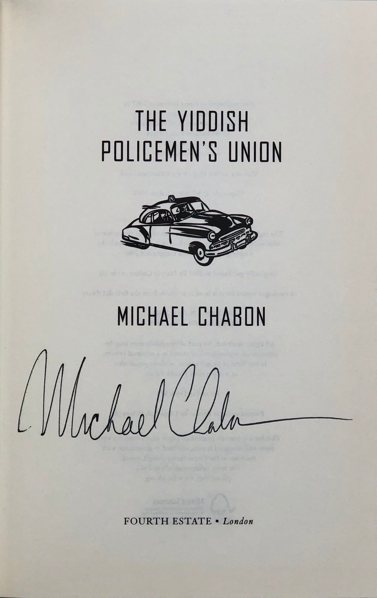 The Yiddish Policemen's Union.