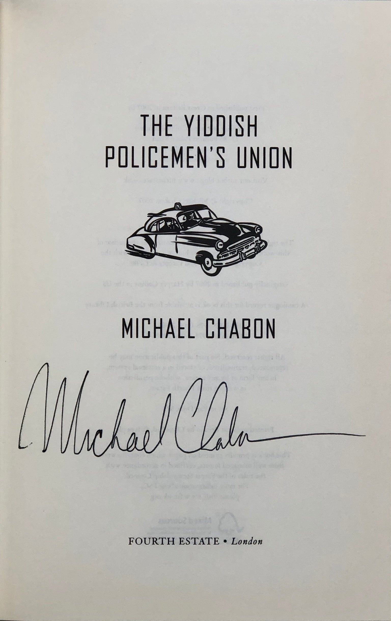 The Yiddish Policemen's Union.