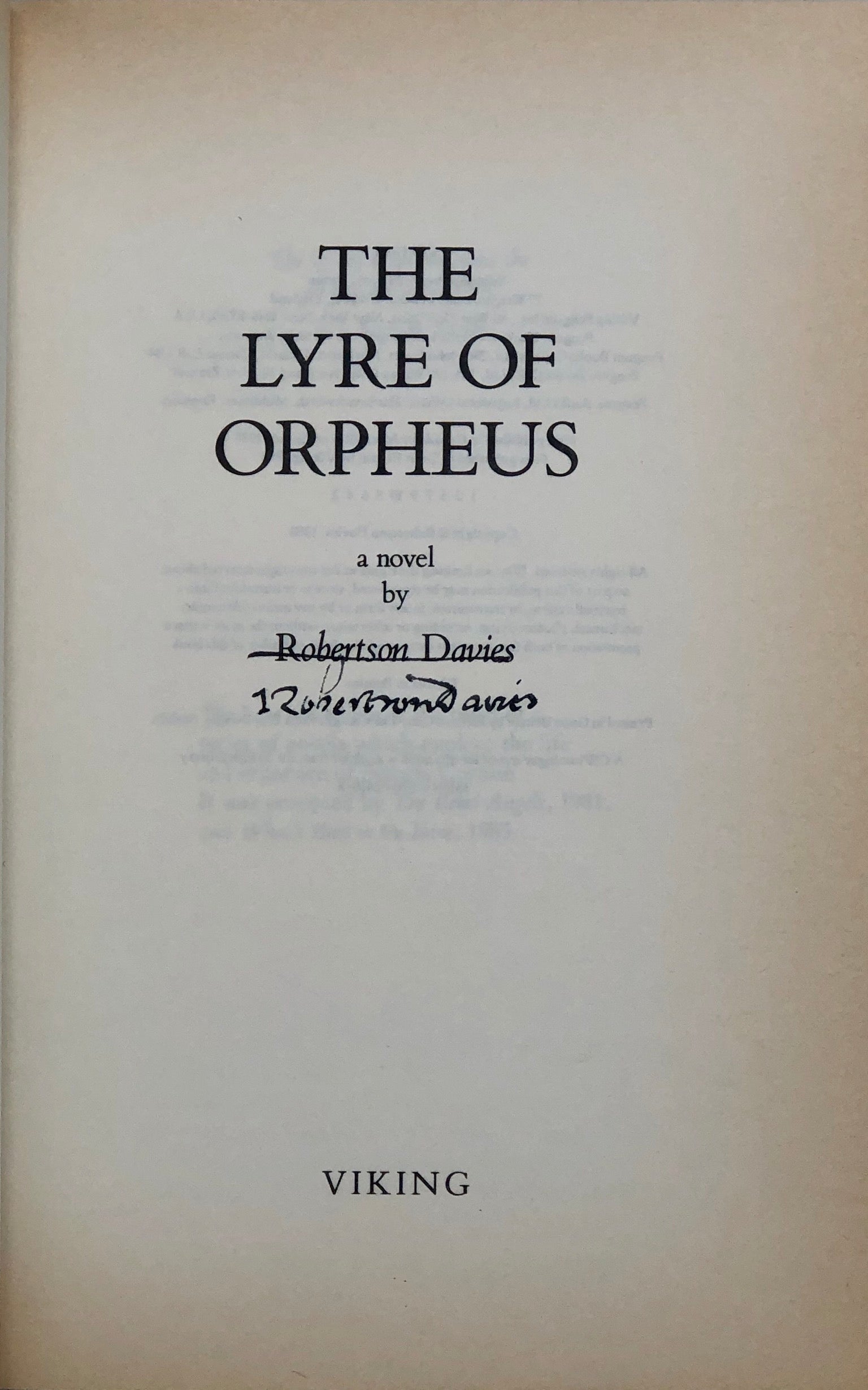 The Lyre of Orpheus.