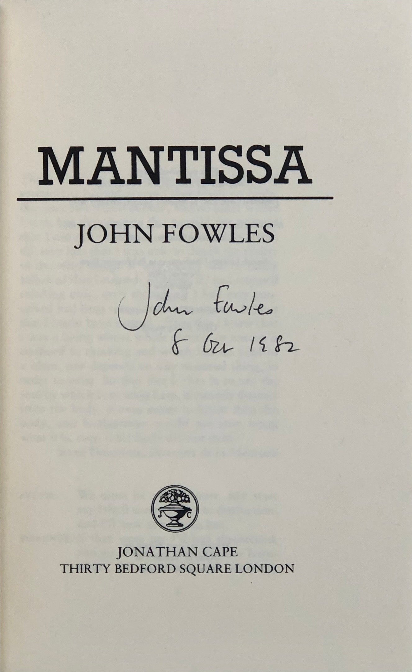 Mantissa.