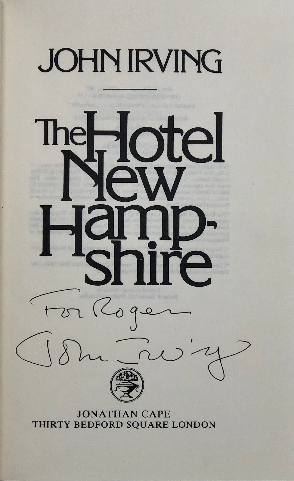 The Hotel New Hampshire.