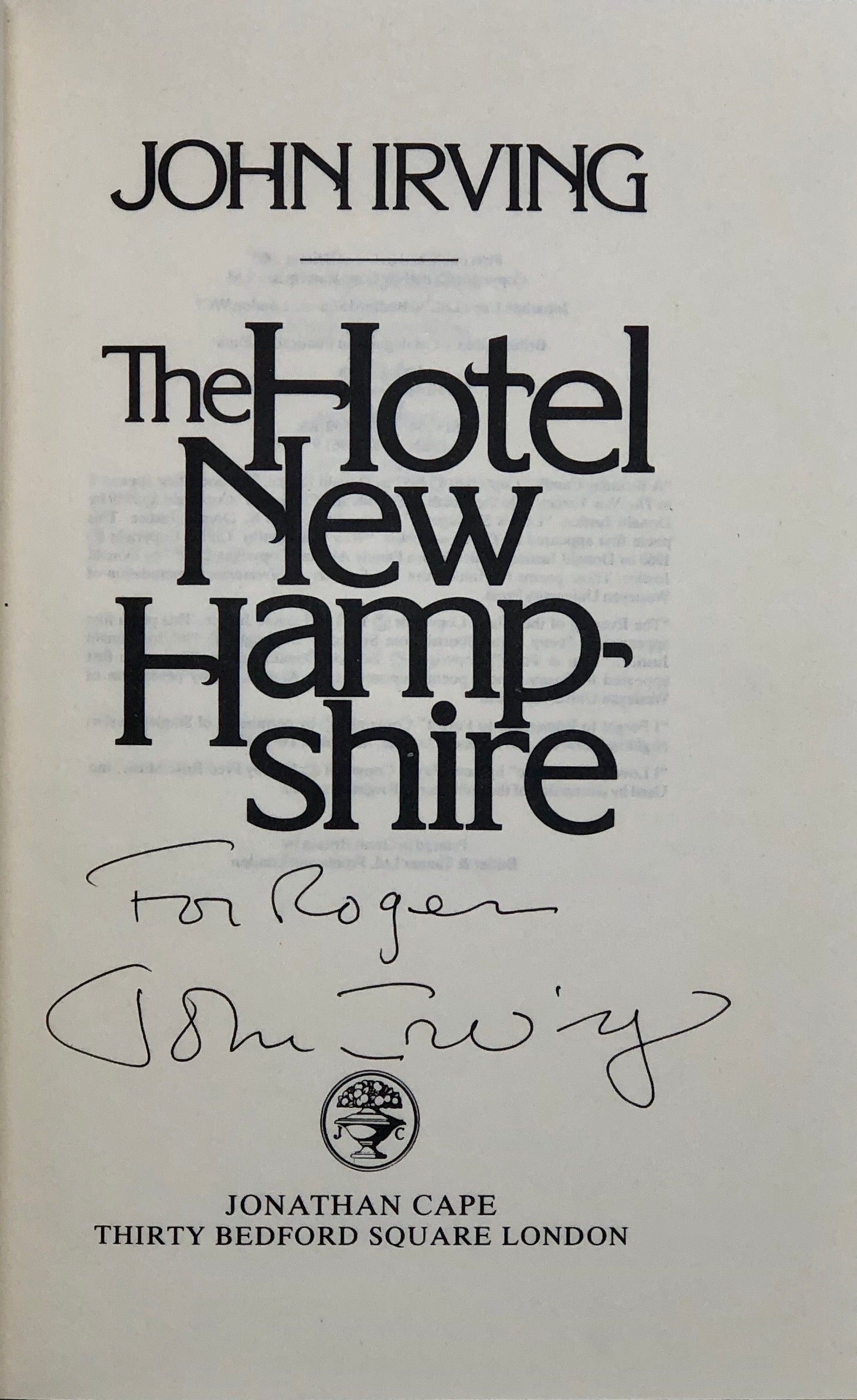 The Hotel New Hampshire.