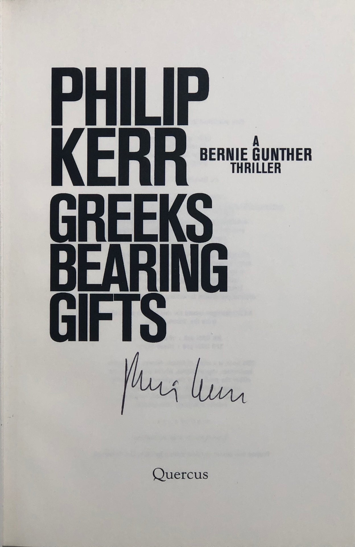 Greeks Bearing Gifts.