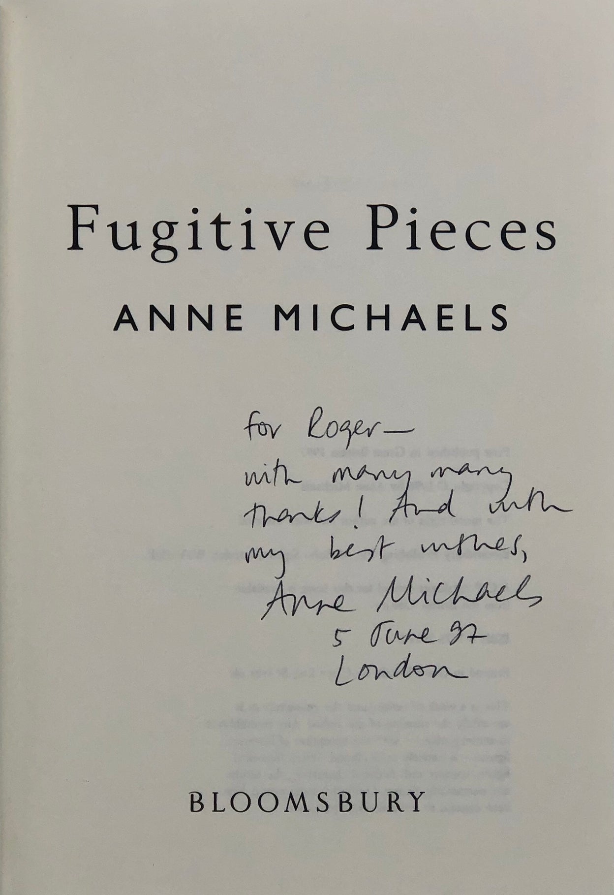 Fugitive Pieces.