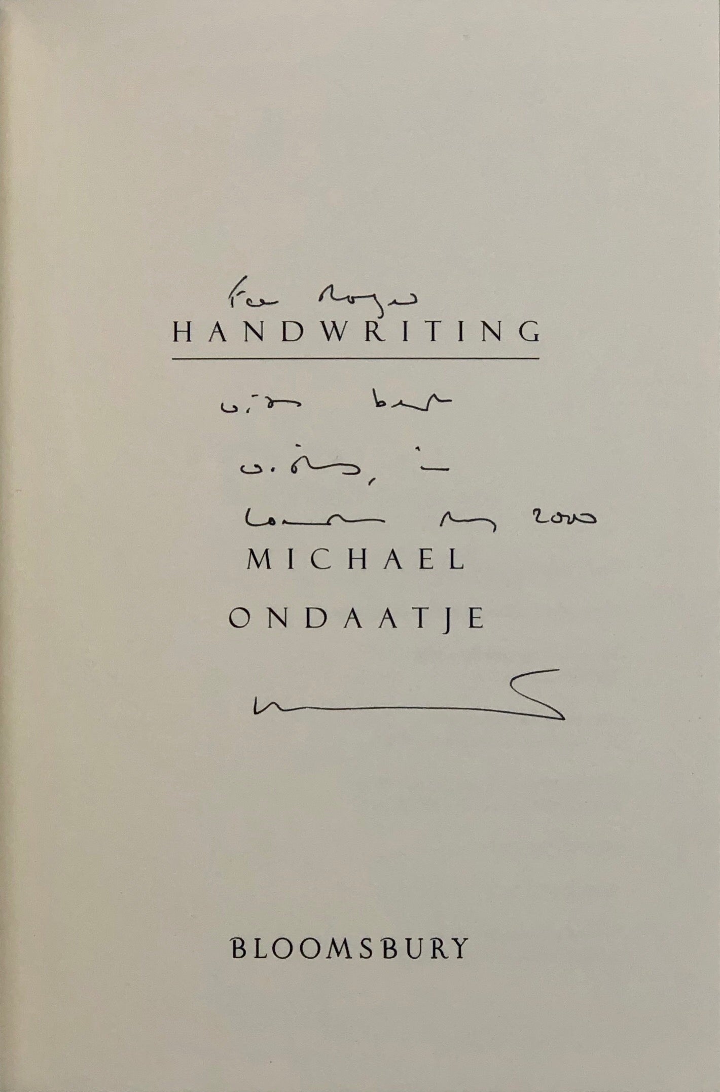 Handwriting.