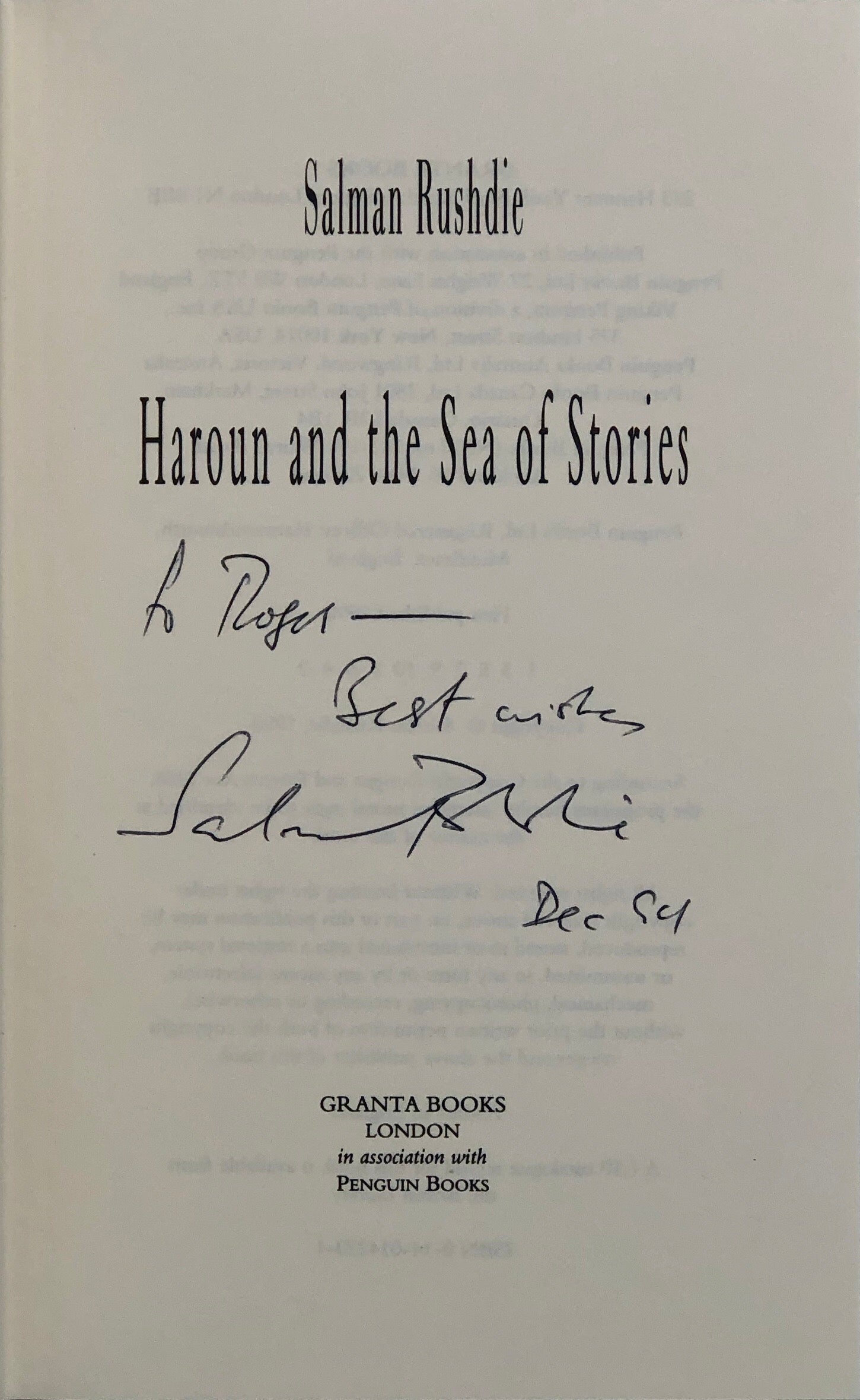 Haroun and the Sea of Stories.