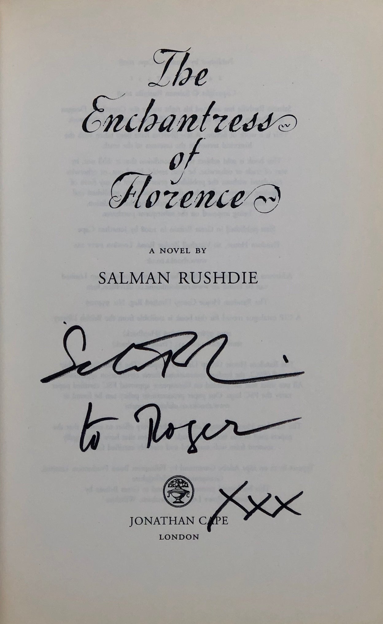 The Enchantress of Florence.