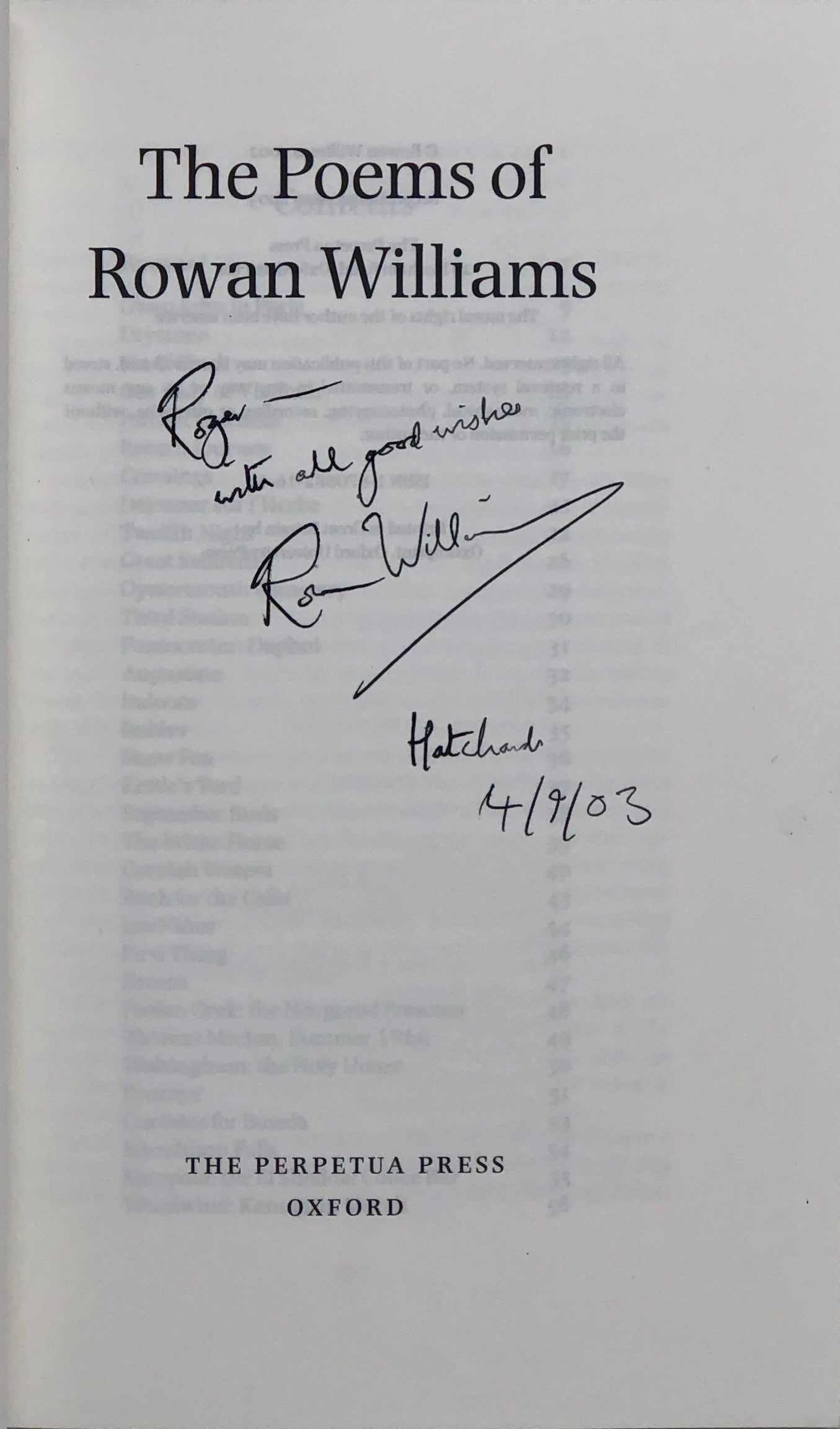 The Poems of Rowan Williams.