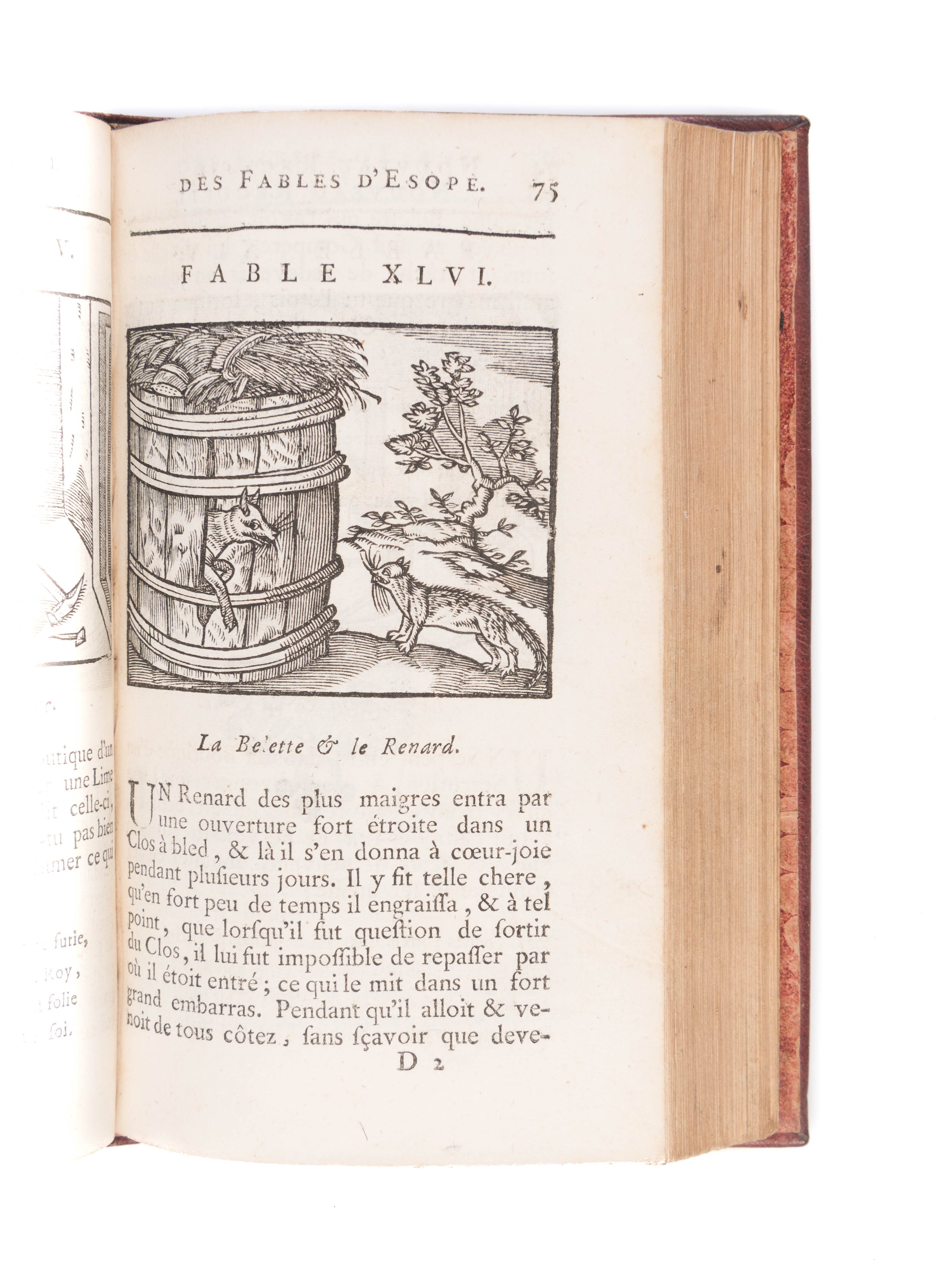 Nouveau recueil des fables, mises en françois, avec le sens moral, en quatre vers, & es figures à chaque fable.
Rouen, Richard Lallemant, 1756.