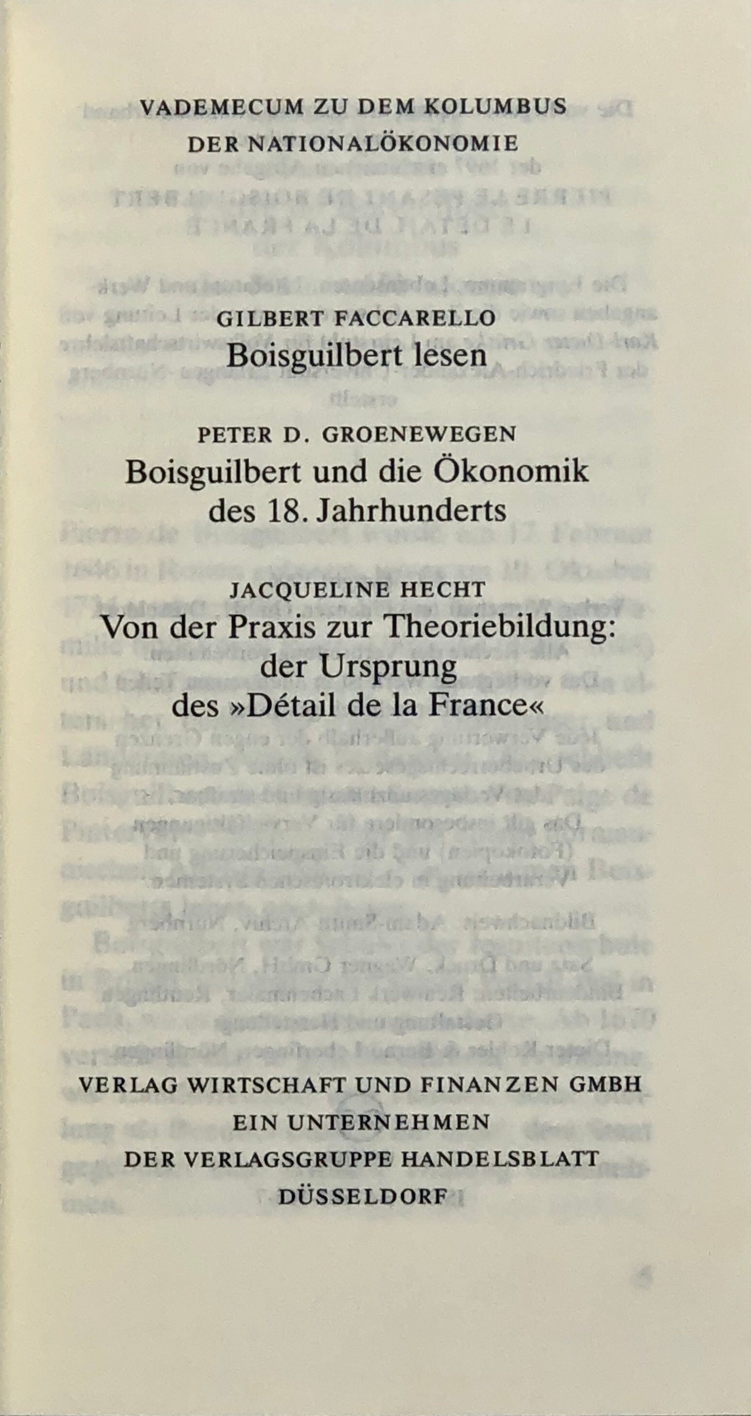 Pierre Le Pesant Sieur de Boisguilbert und sein 