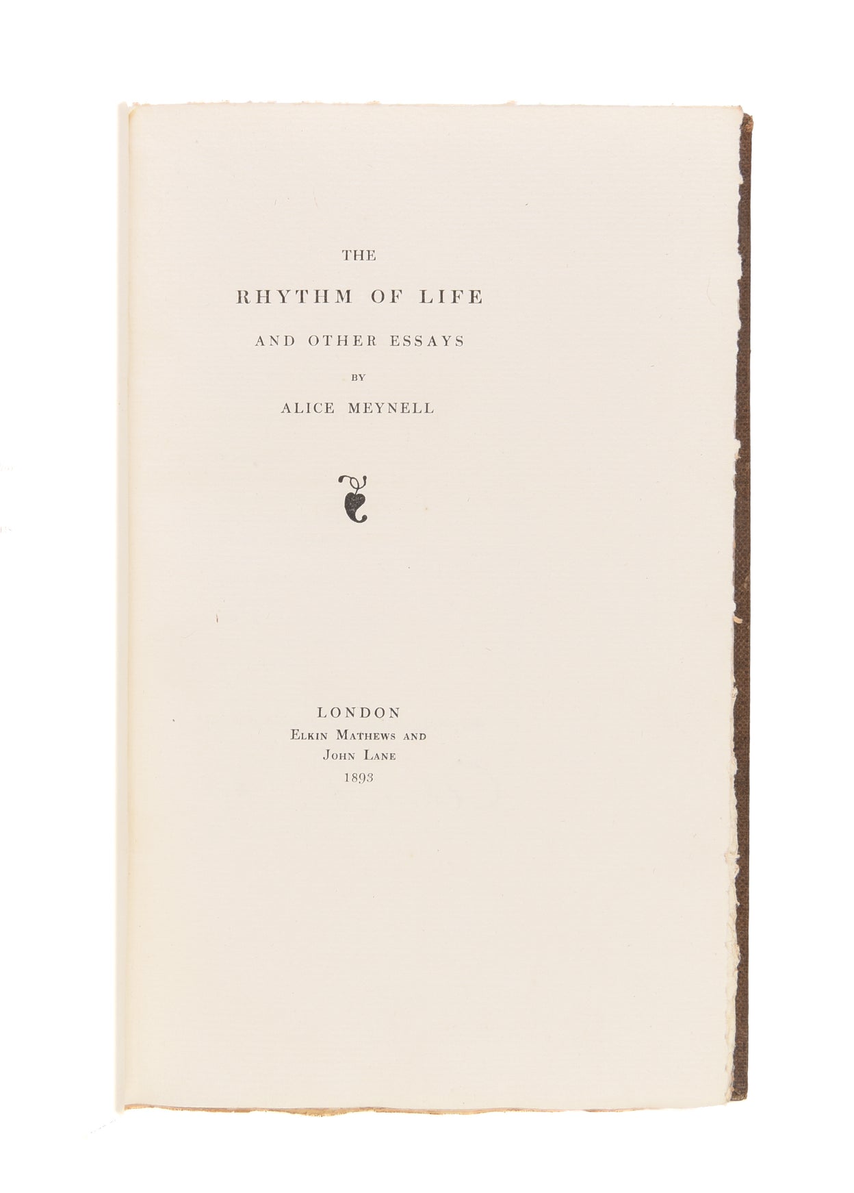 The Rhythm of Life and Other Essays.