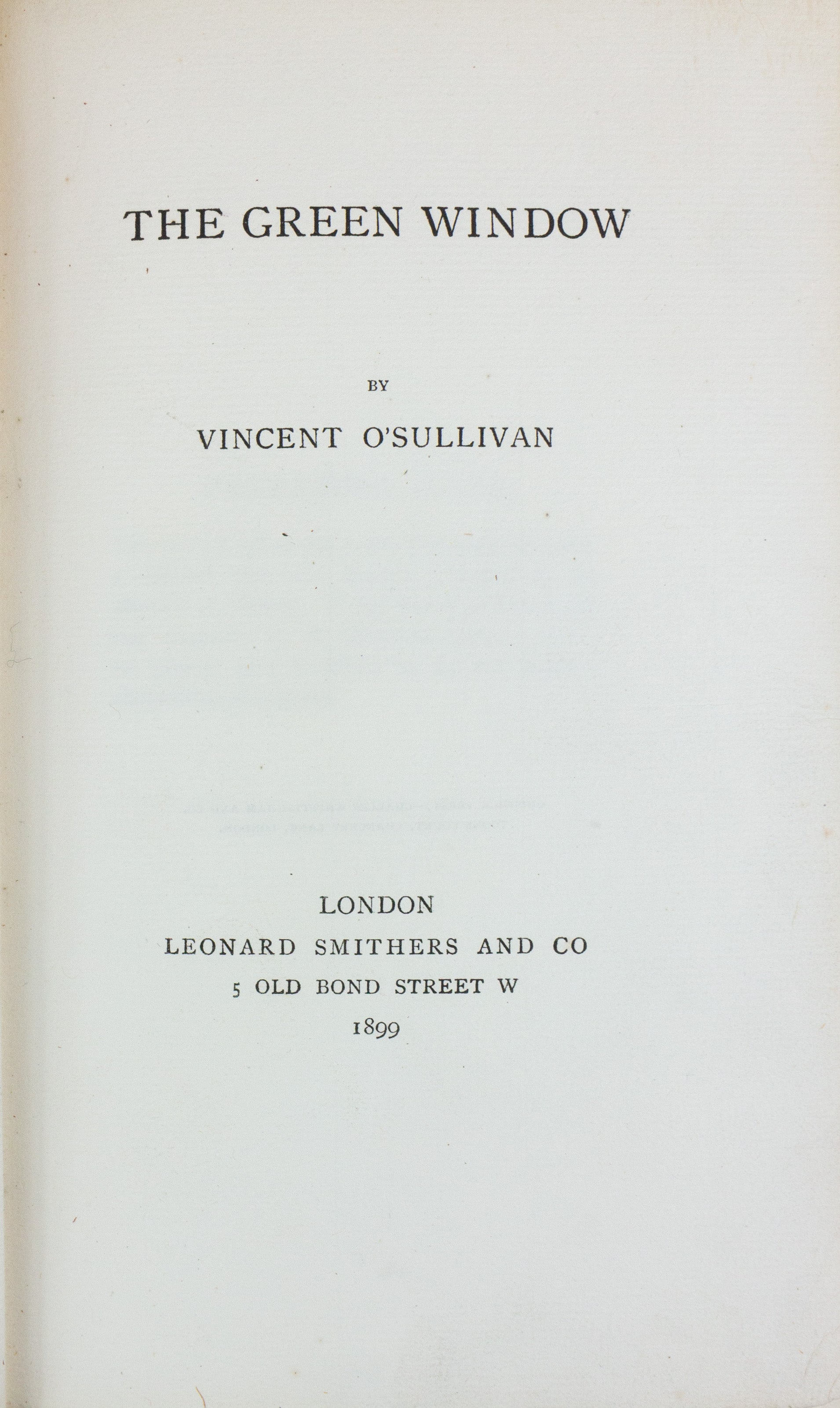 The Green Window: A Book of Essays.