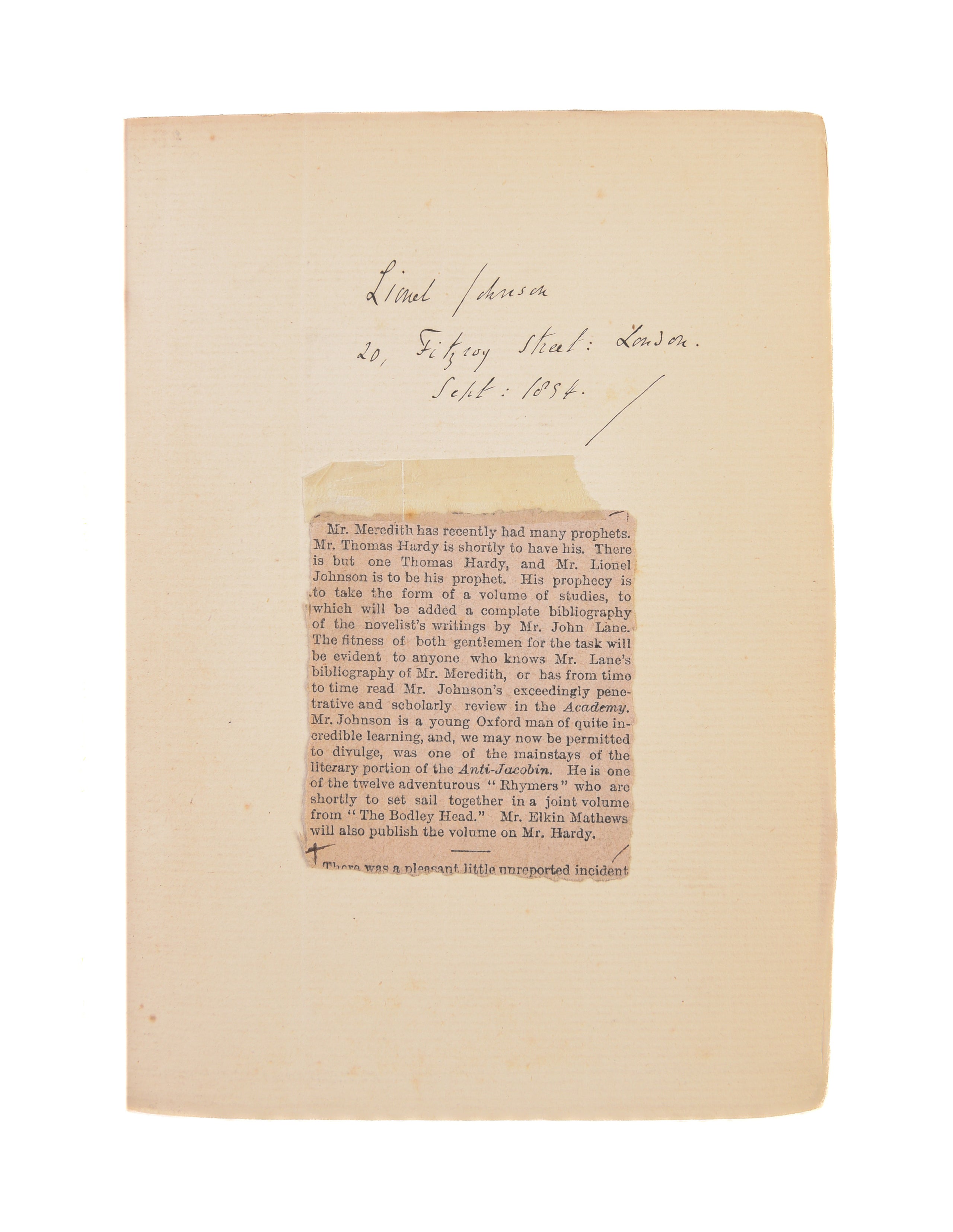 The Art of Thomas Hardy.