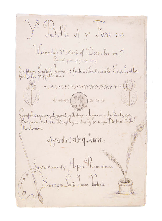 Ye Bill of ye Fare.