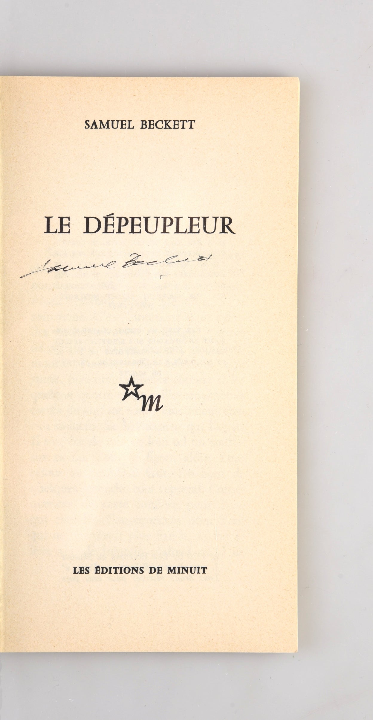 Le Dépeupleur.