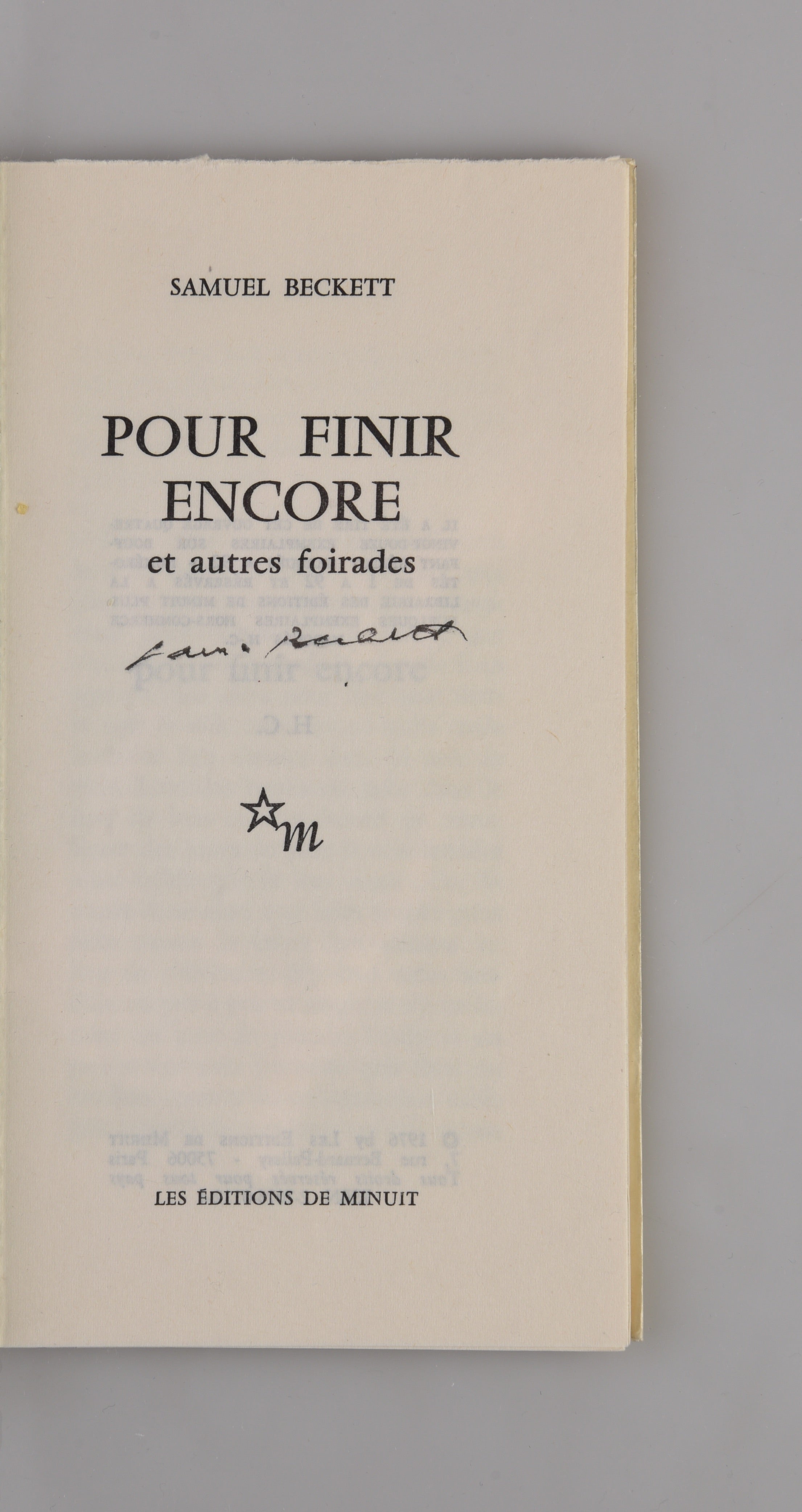 Pour Finir Encore et Autres Foirades.