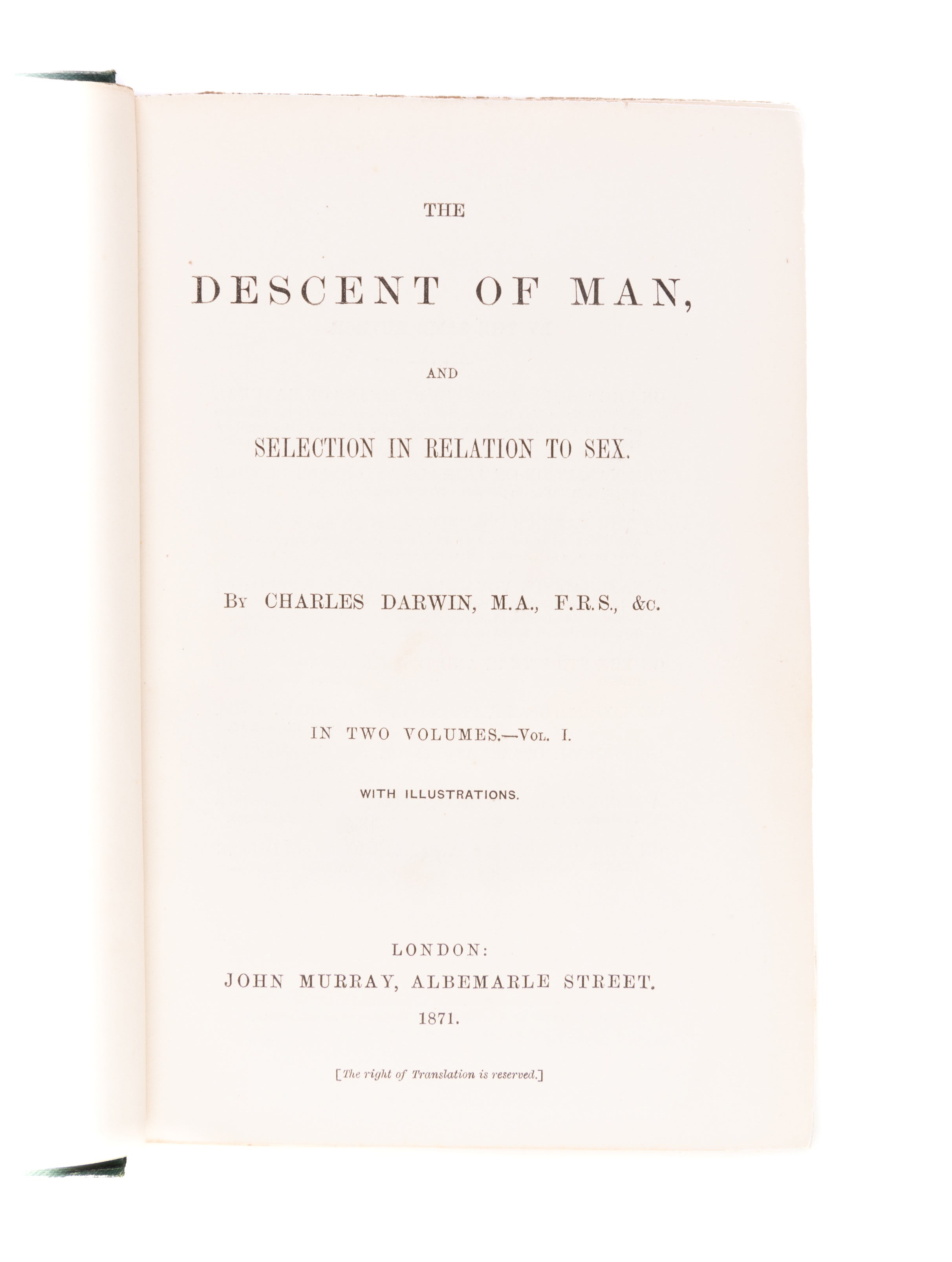The Descent of Man, and Selection in Relation to Sex.