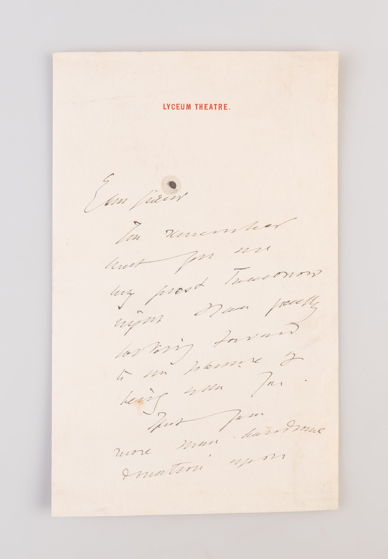 Autograph Letter Signed (