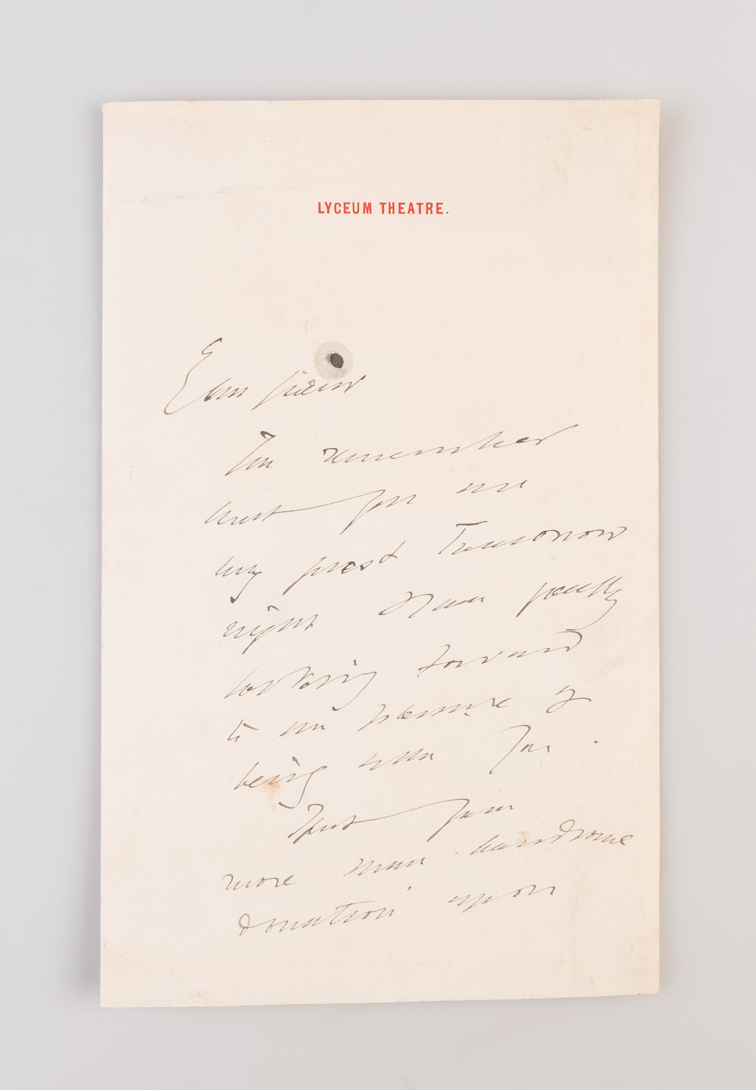 Autograph Letter Signed (