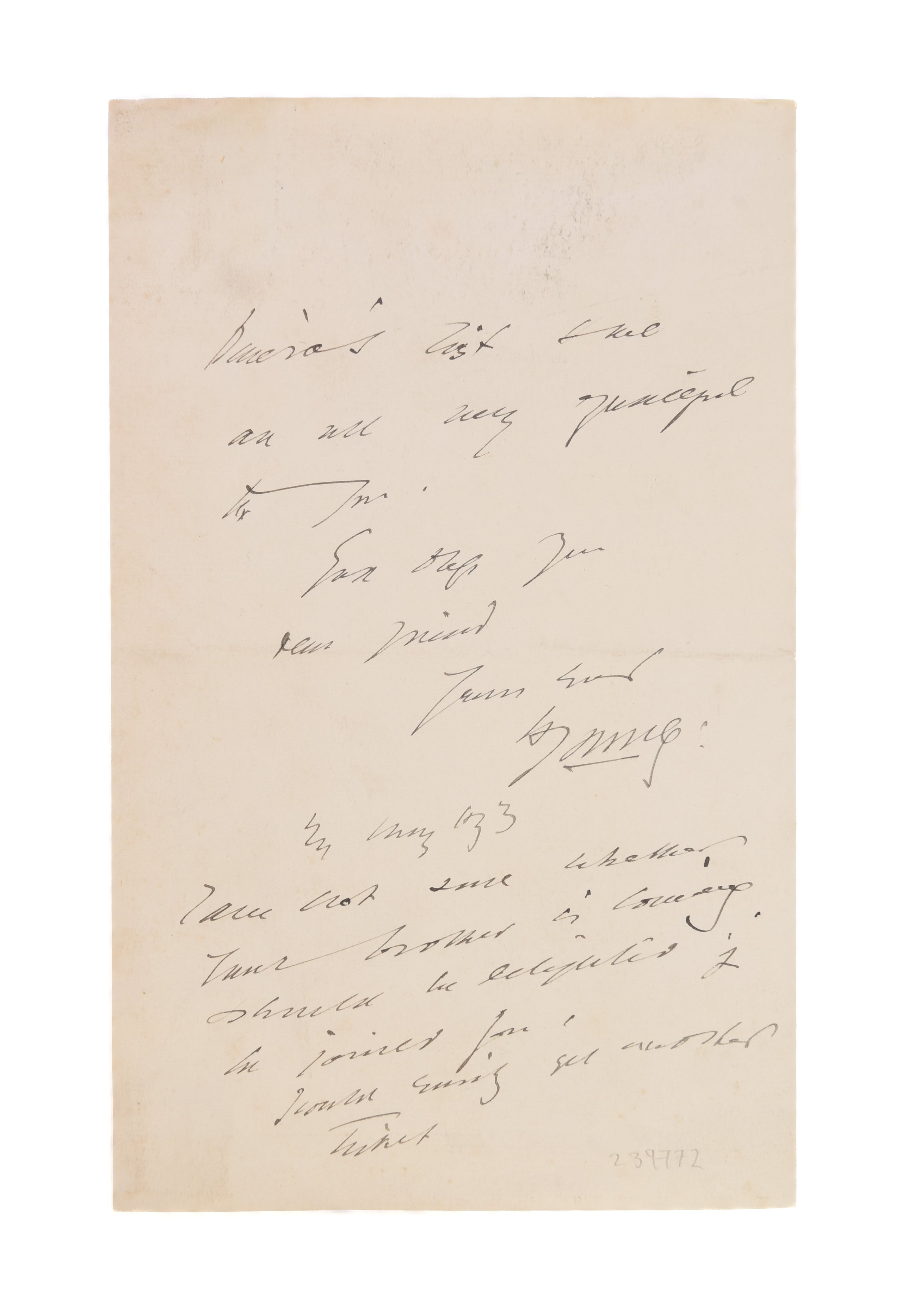 Autograph Letter Signed (