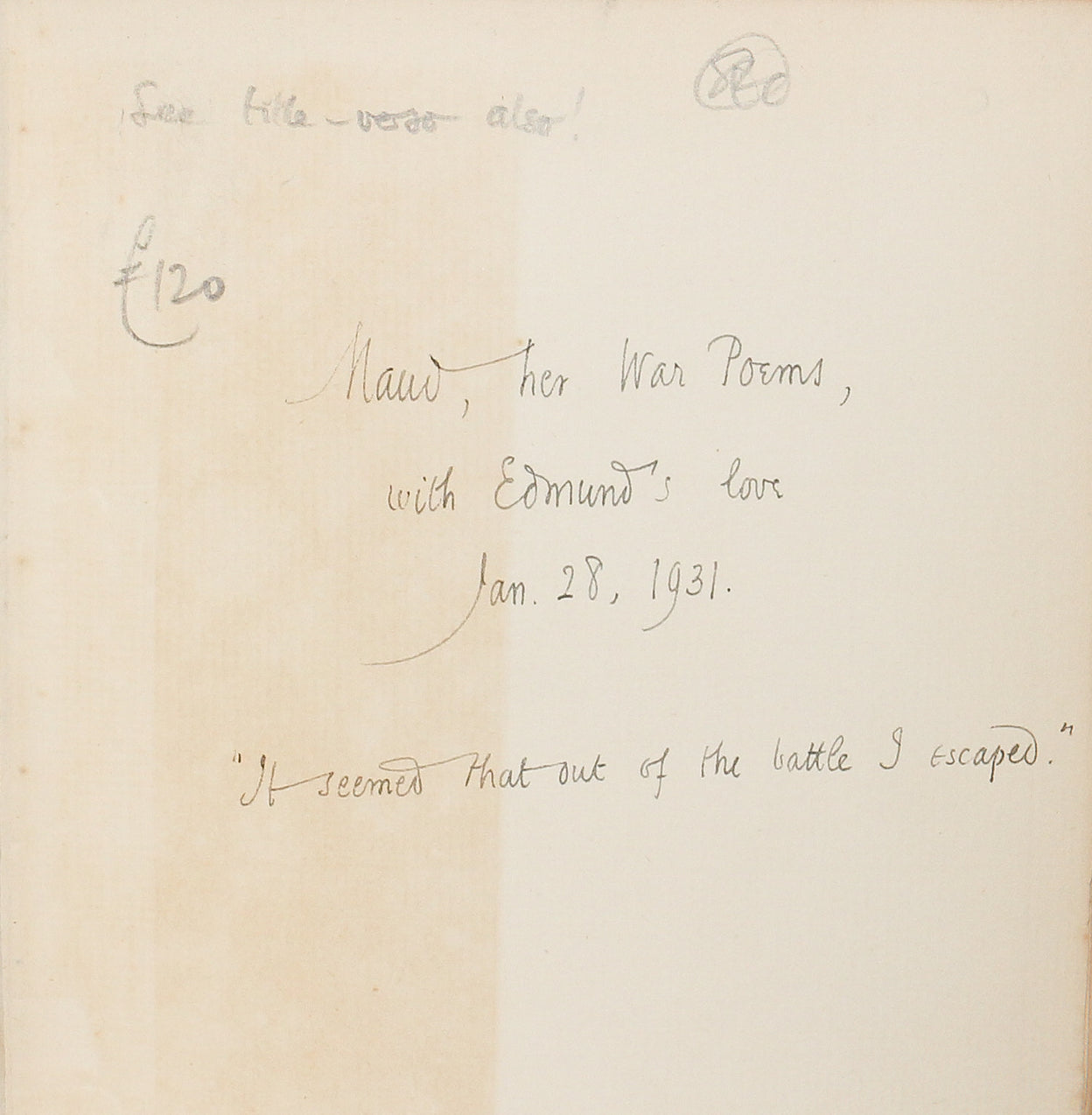 An Anthology of War Poems.
