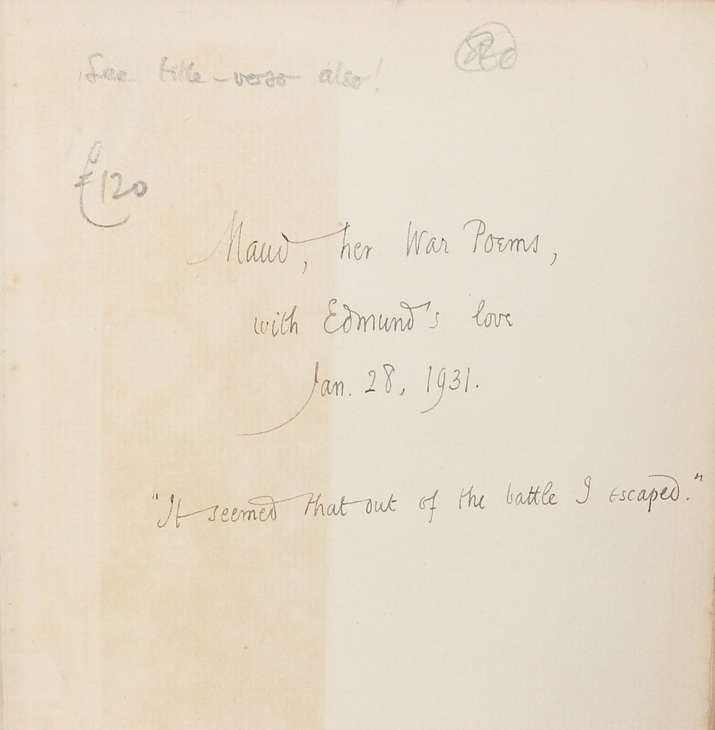 An Anthology of War Poems.