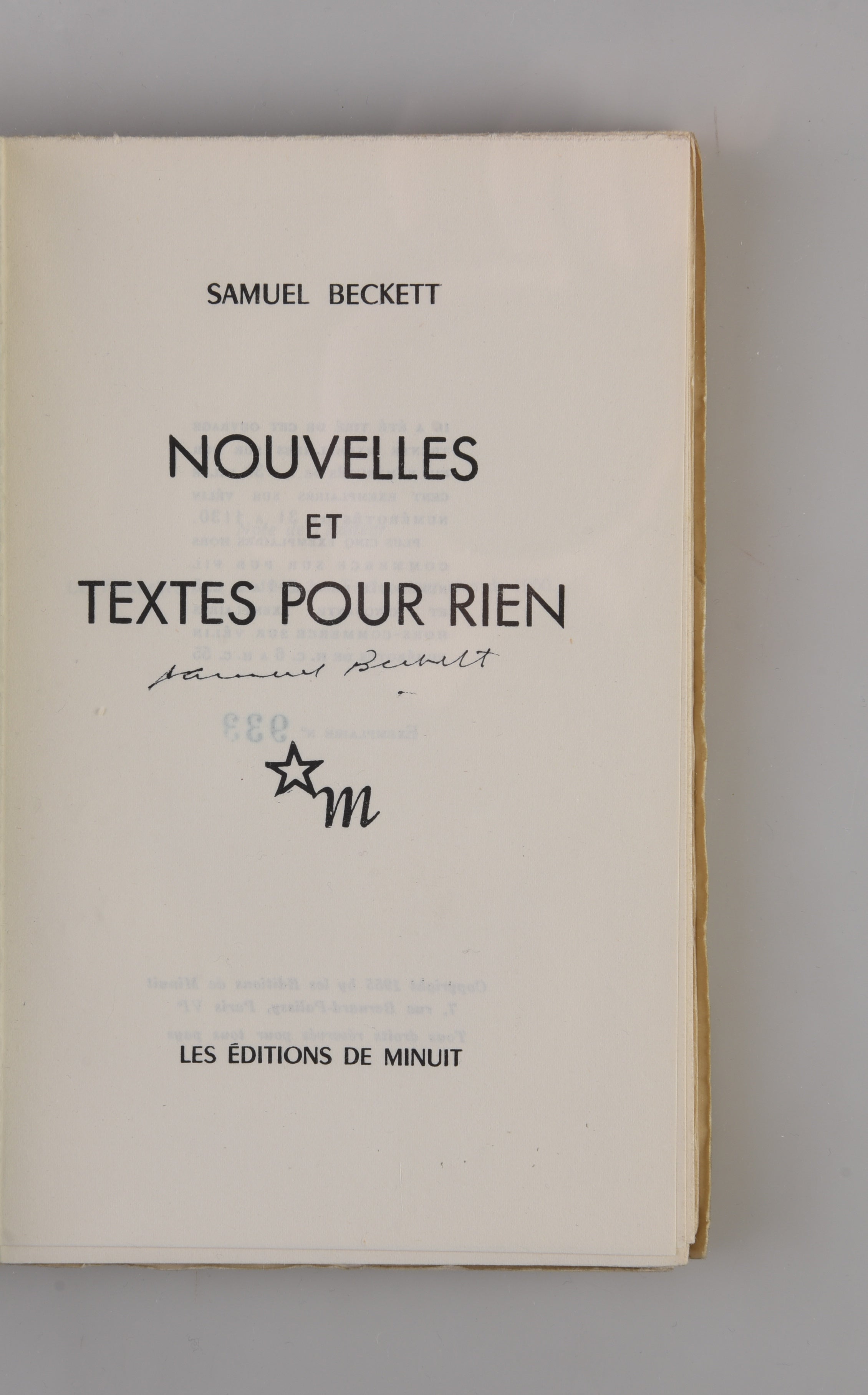 Nouvelles et Textes Pour Rien.