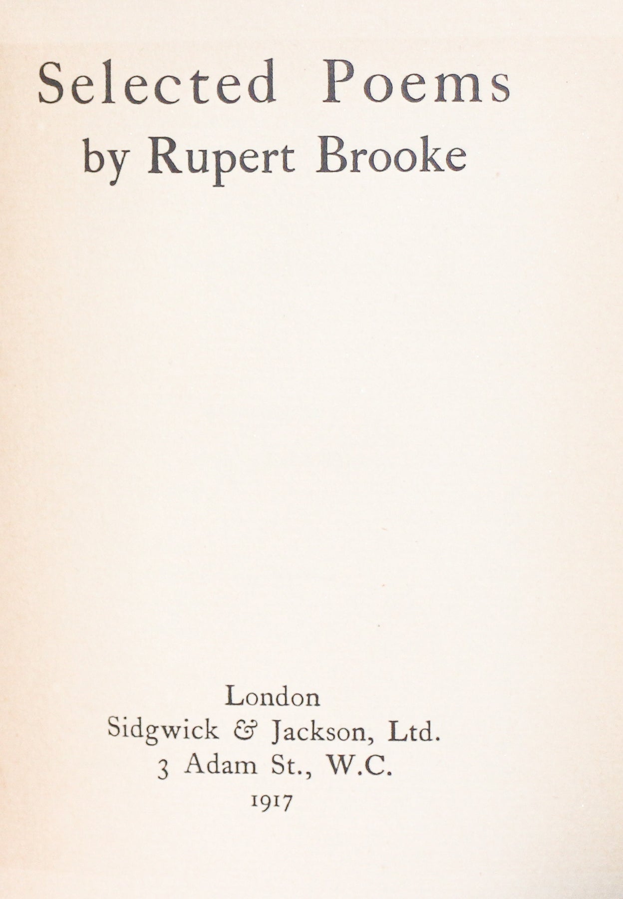 Selected Poems.