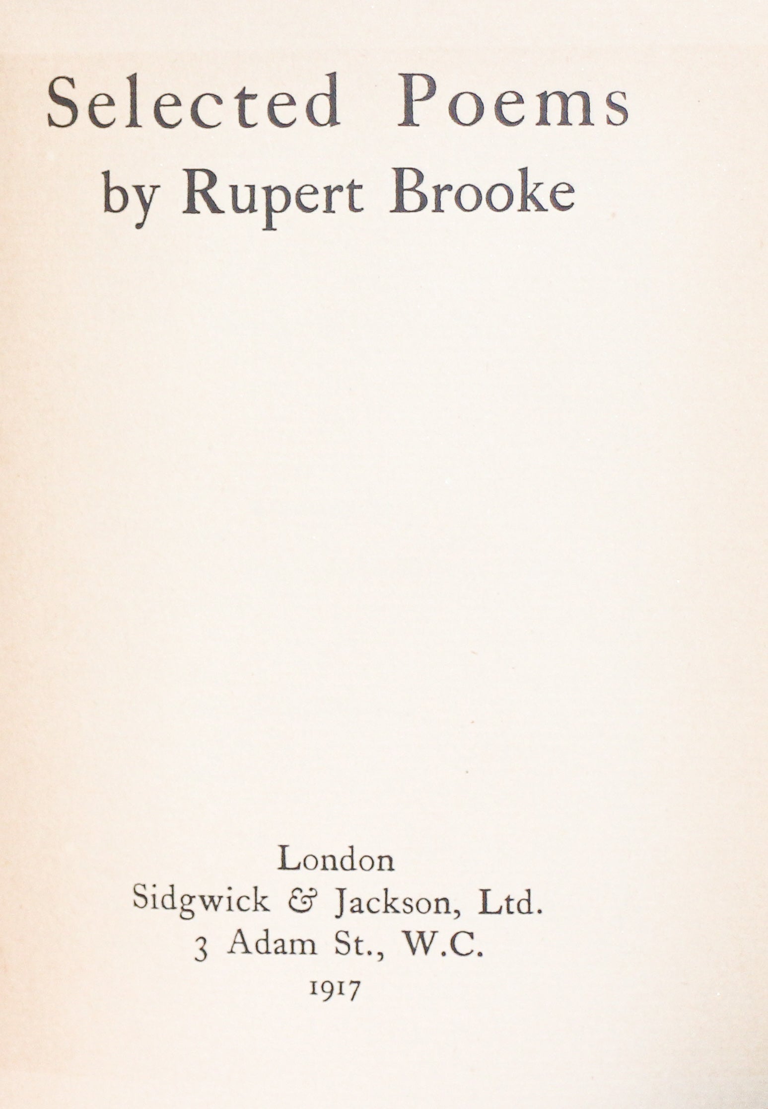 Selected Poems.