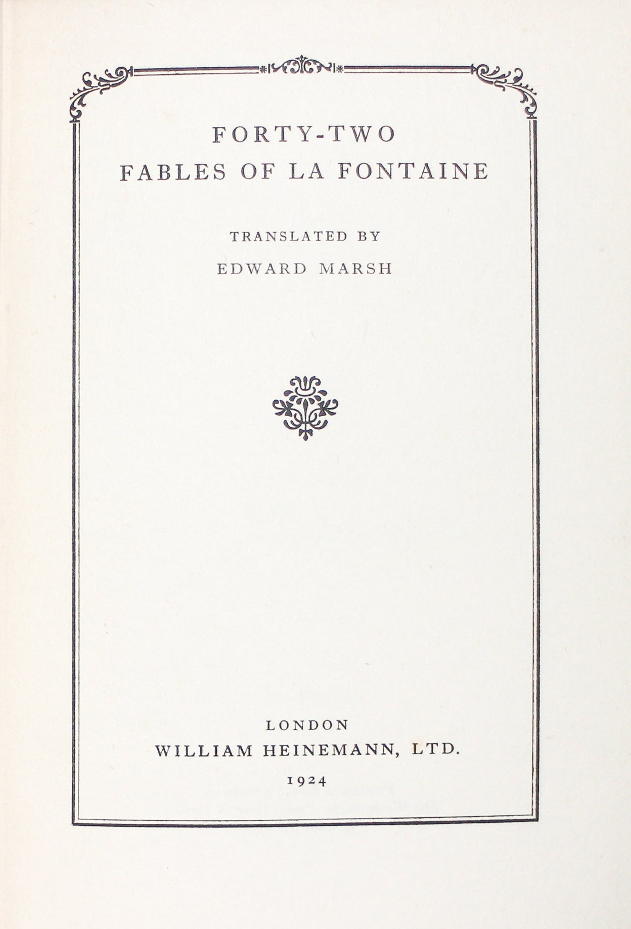 Forty-Two Fables of La Fontaine.