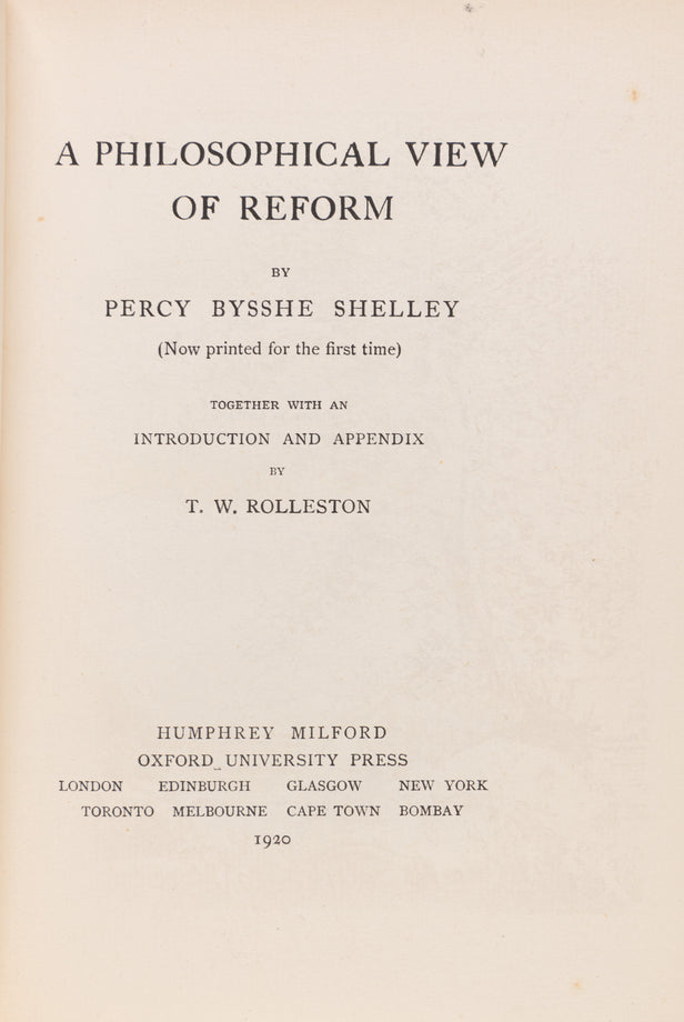 A Philosophical View of Reform.