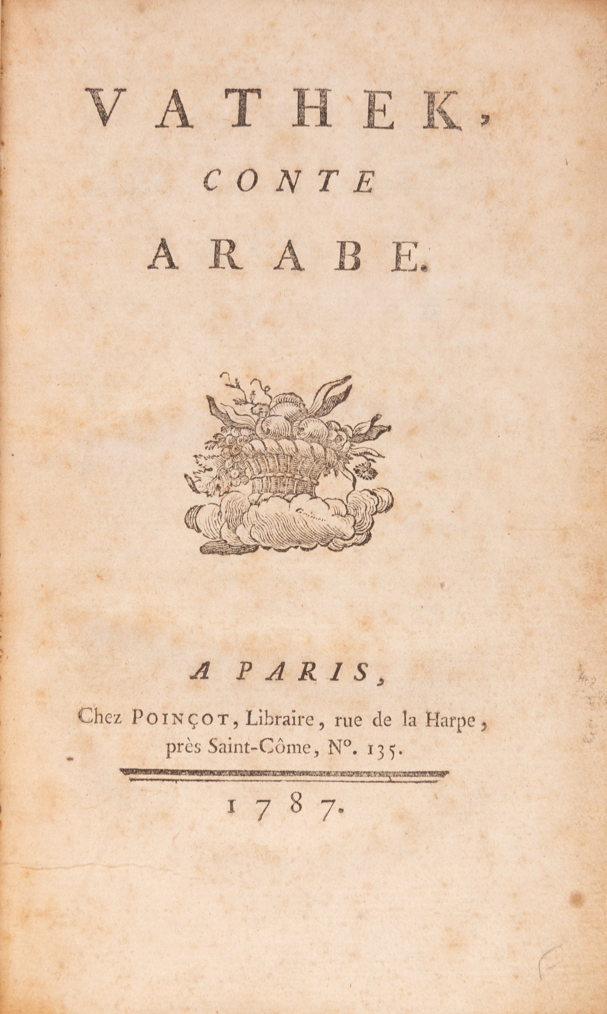 Vathek, Conte Arabe.
