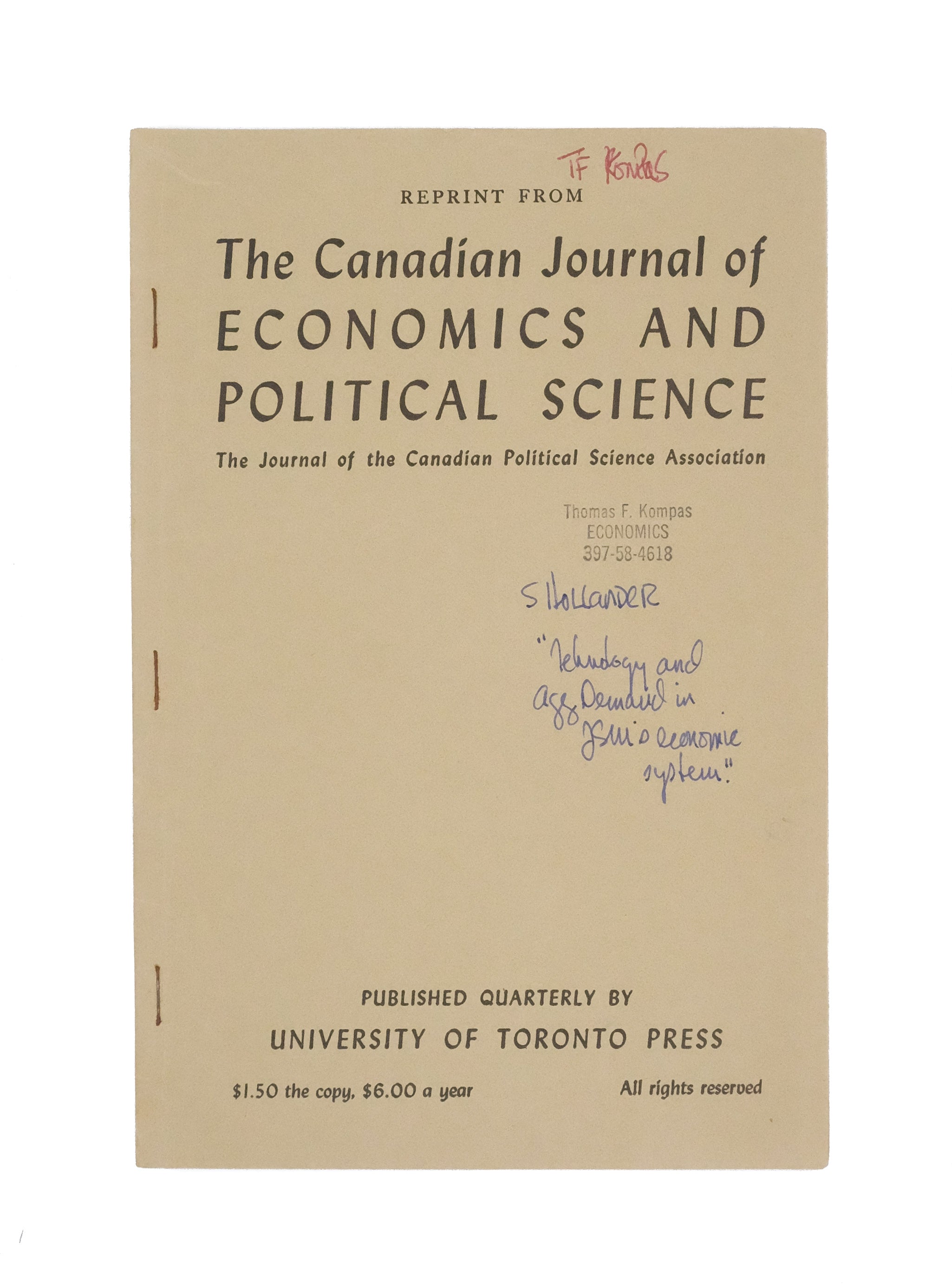 Technology and Aggregate Demand in J.S. Mill's Economic System..