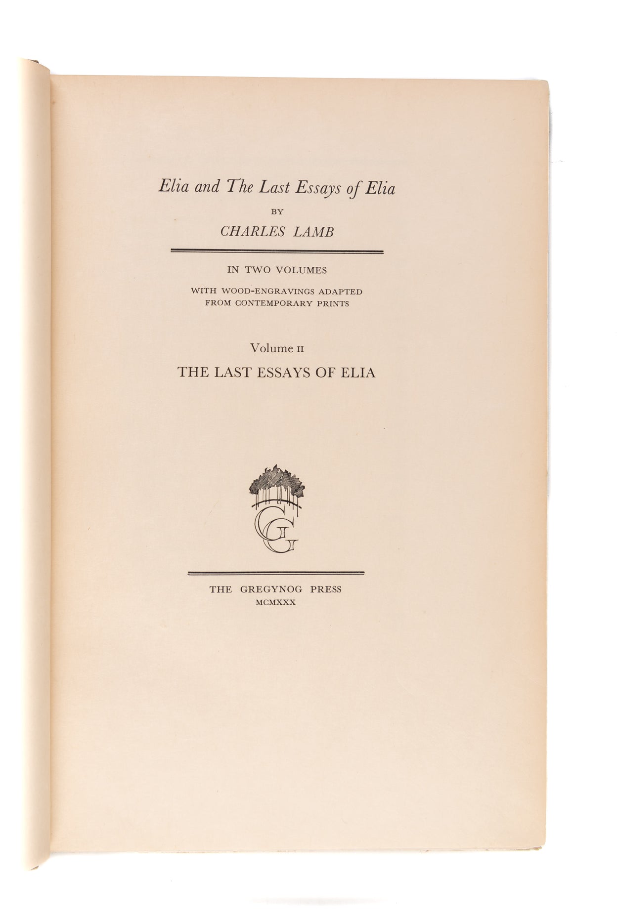 Elia and the Last Essays of Elia, Vol.1&2.