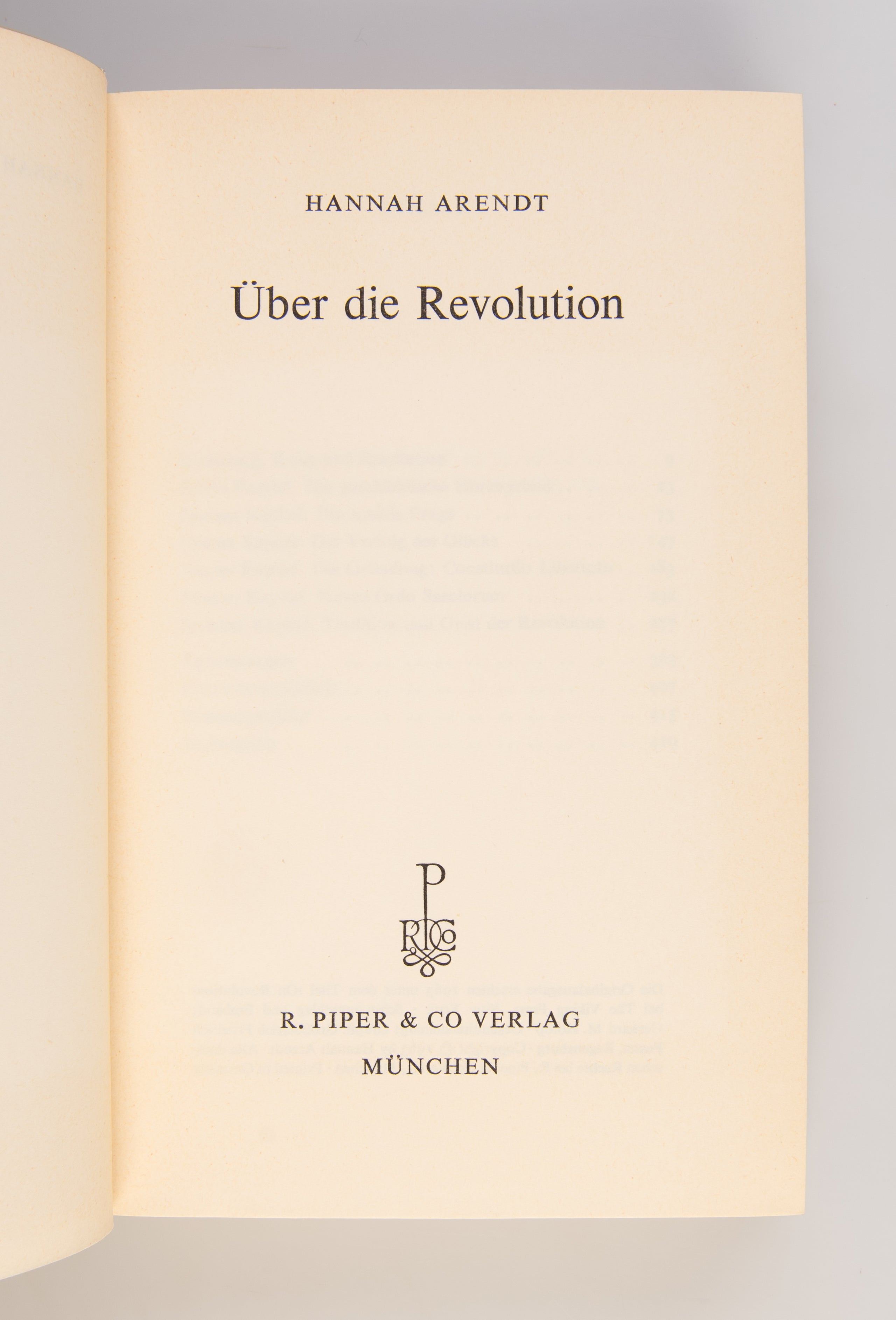 Über die Revolution.