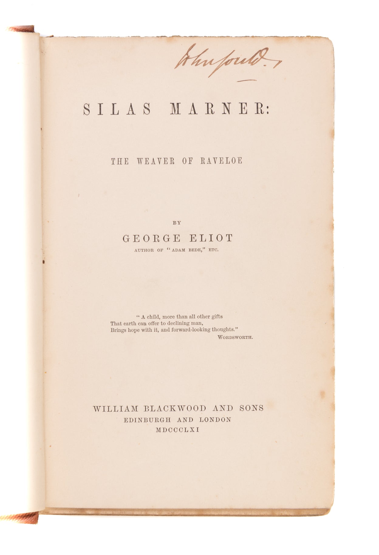 Silas Marner: The Weaver of Raveloe.