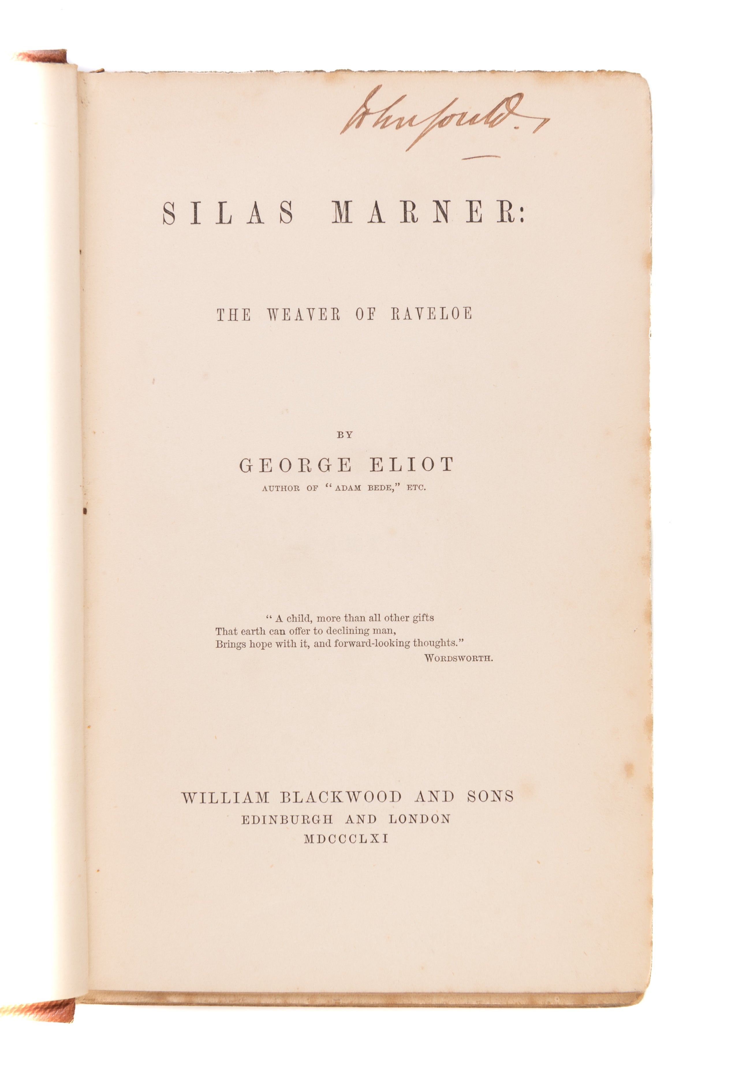 Silas Marner: The Weaver of Raveloe.