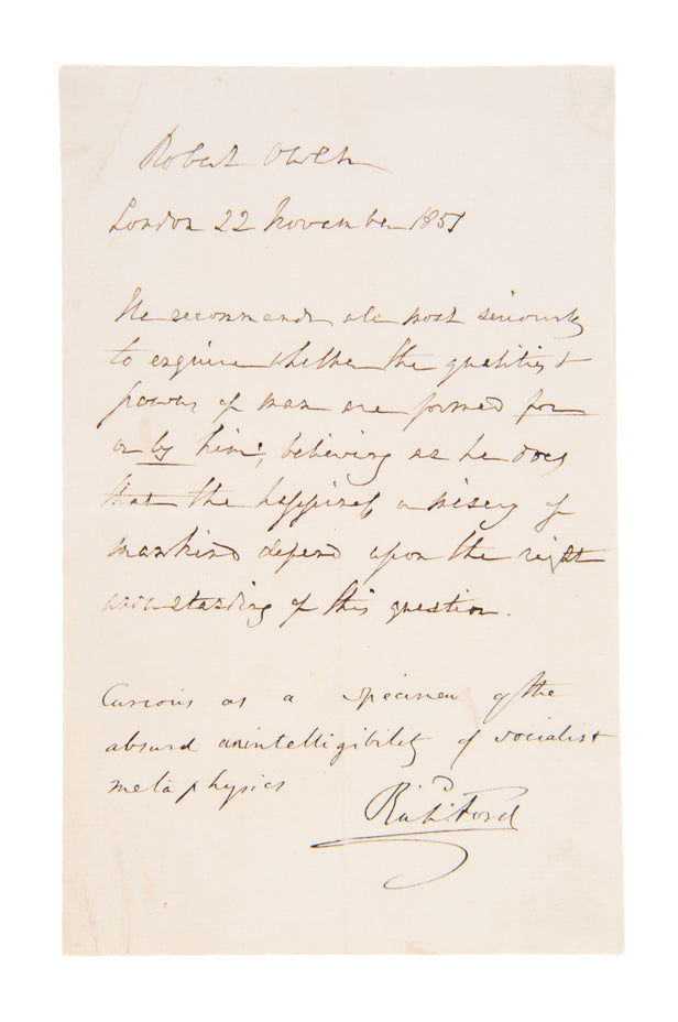 Autograph note signed (