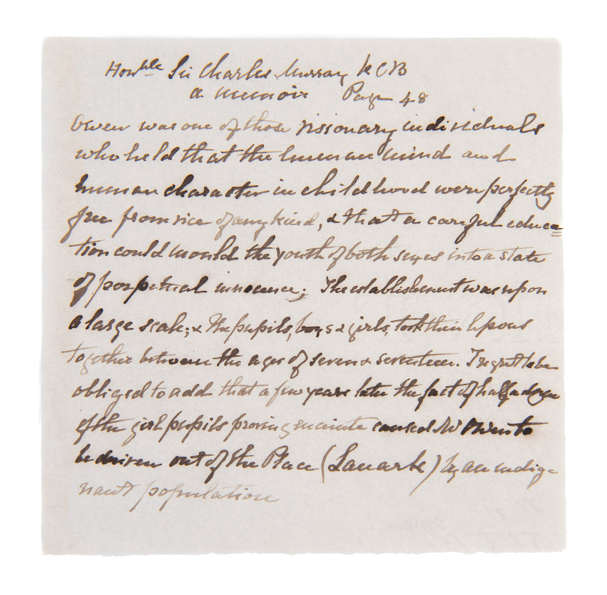 Autograph note signed (