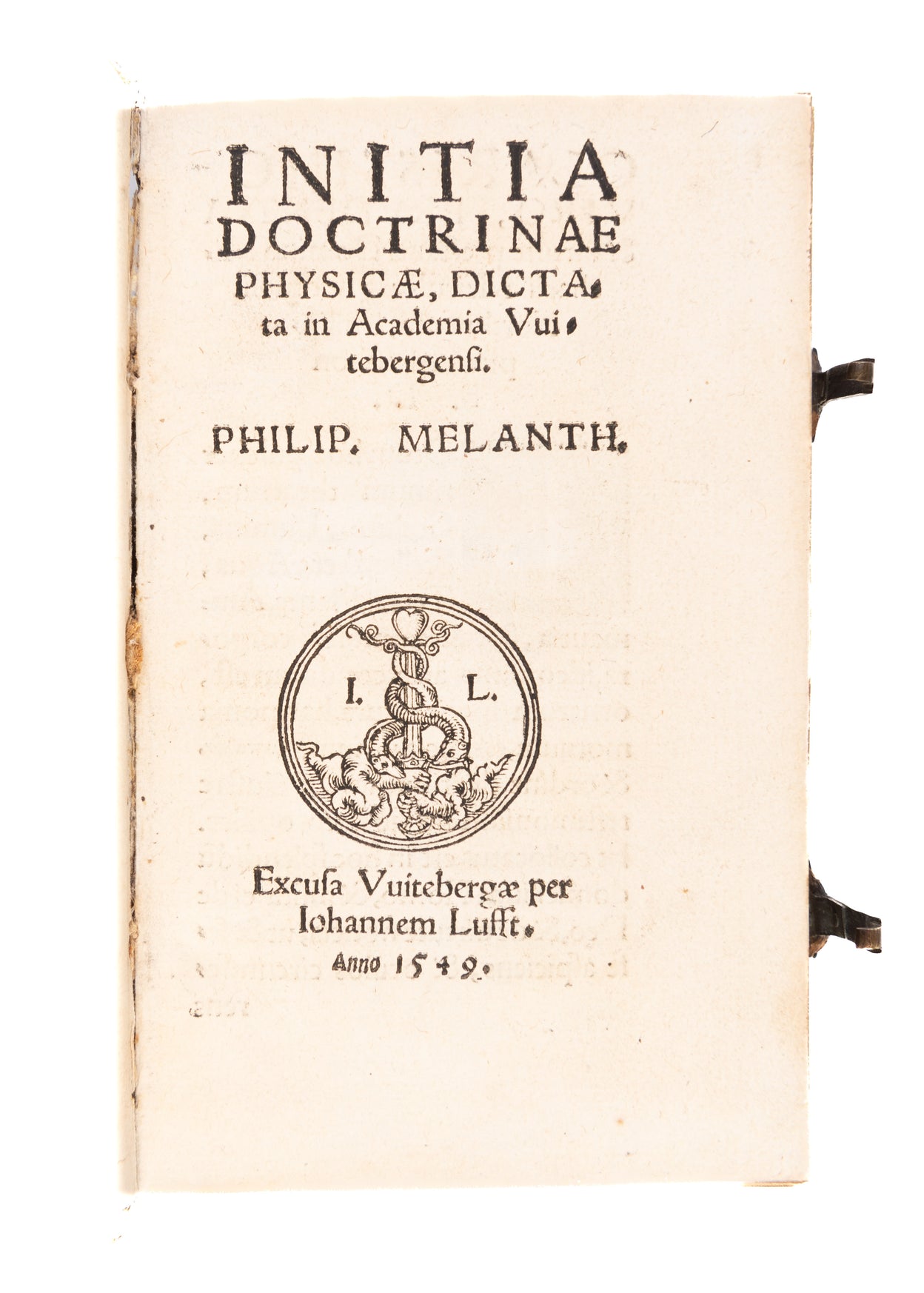 Initia doctrinae physicae, dicta in academia Vvitebergensi.
Wittenberg: J. Lufft, 1549