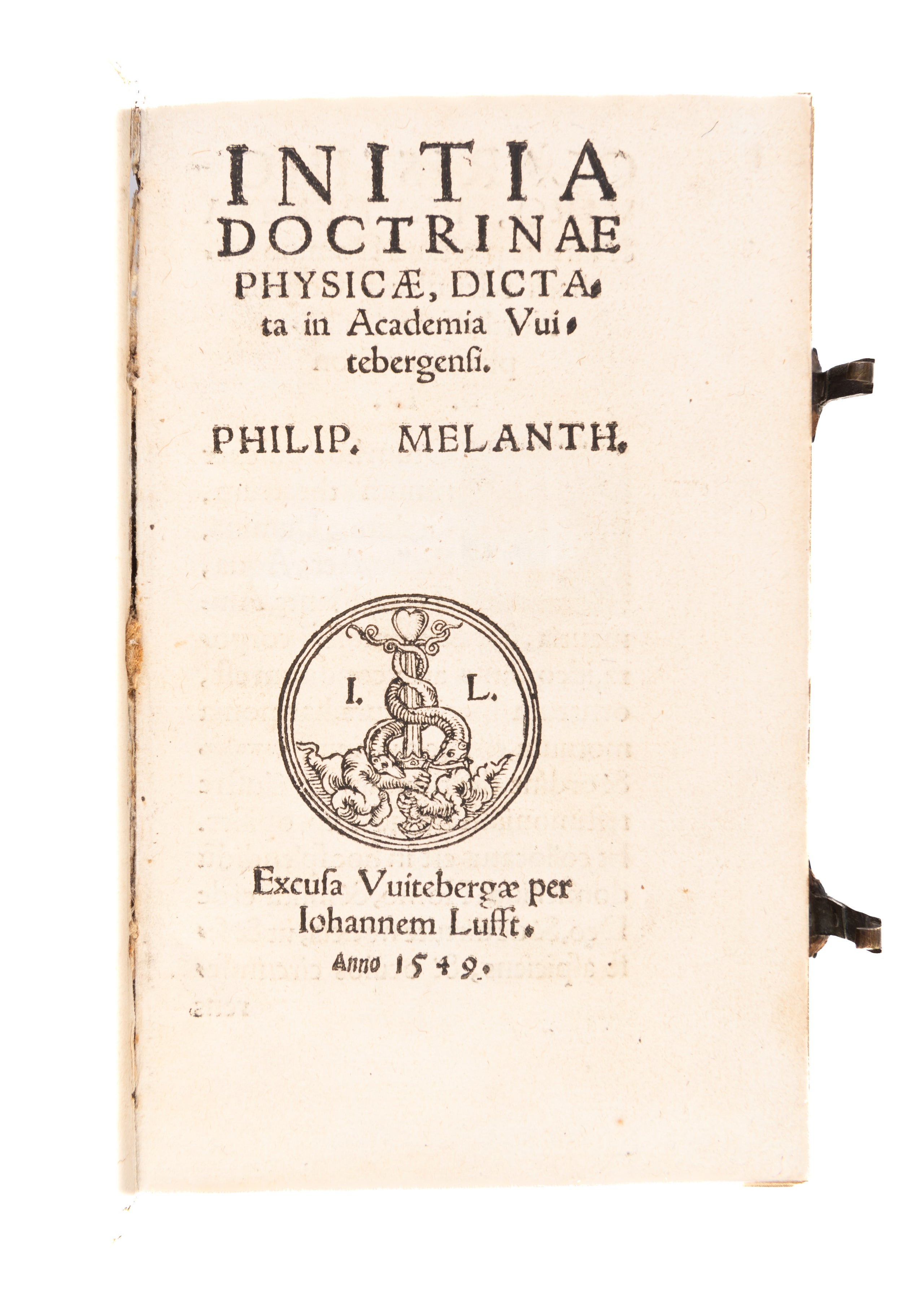 Initia doctrinae physicae, dicta in academia Vvitebergensi.
Wittenberg: J. Lufft, 1549
