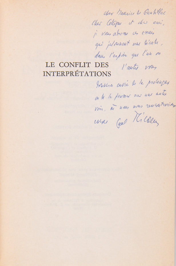 Le conflit des interprétations. Essais d’herméneutique.