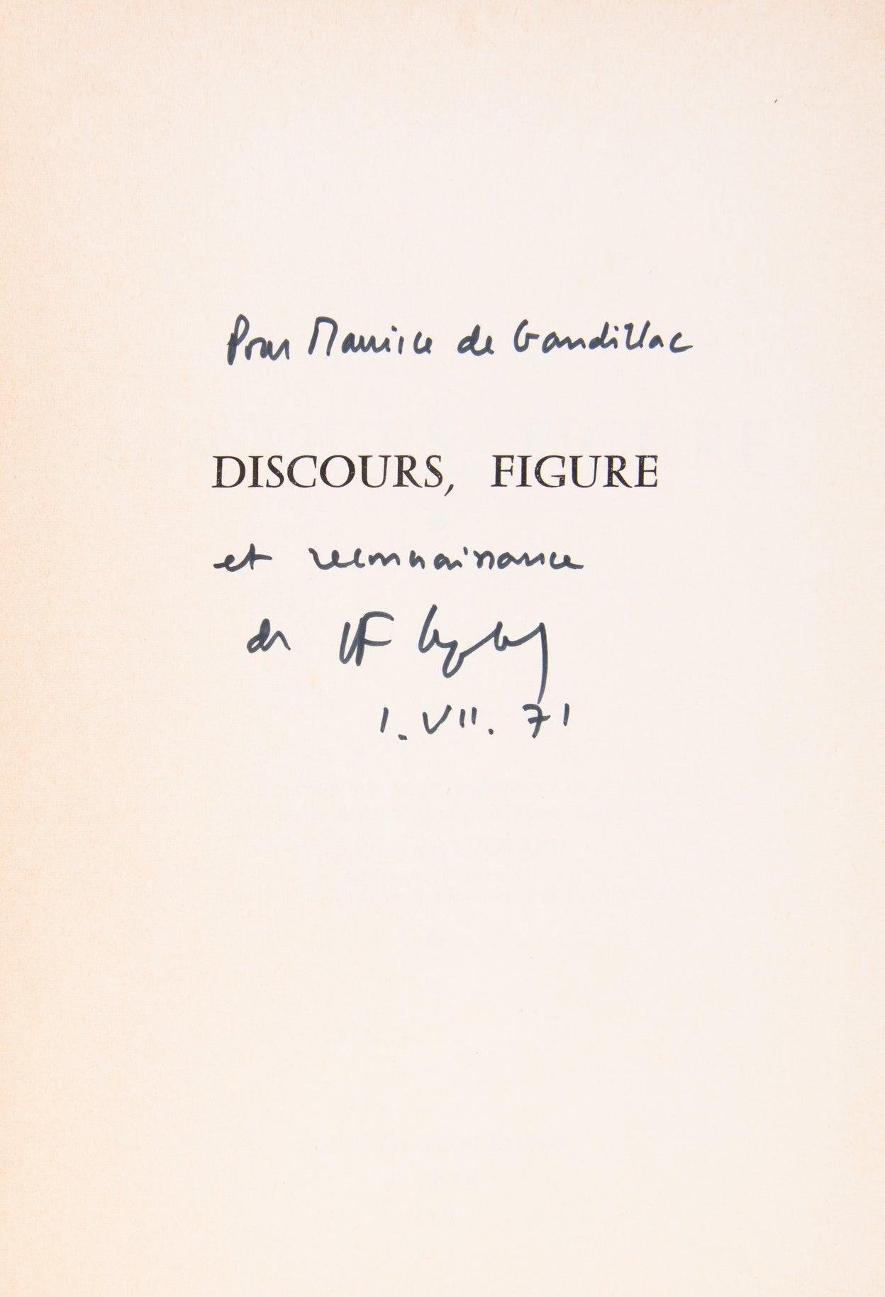 Discours, figure. Thèse principale pour le doctortat ès lettres présentée à l'Université de Paris.