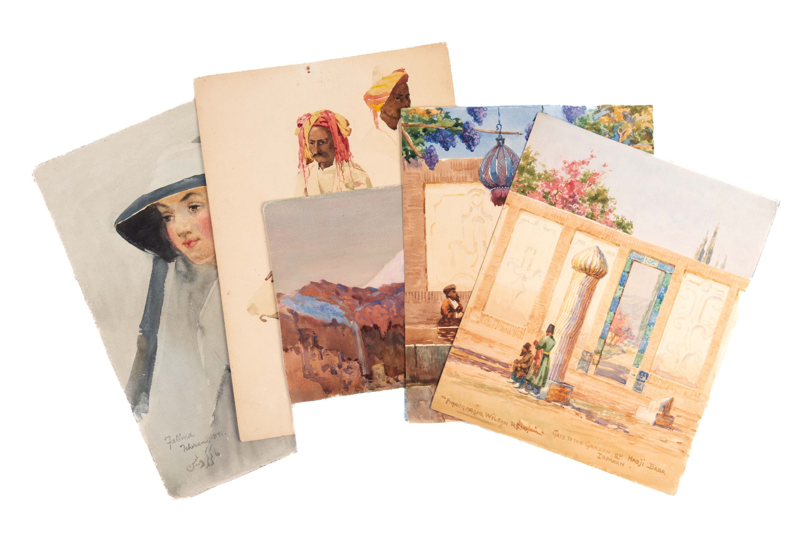 Five watercolours of Persia.