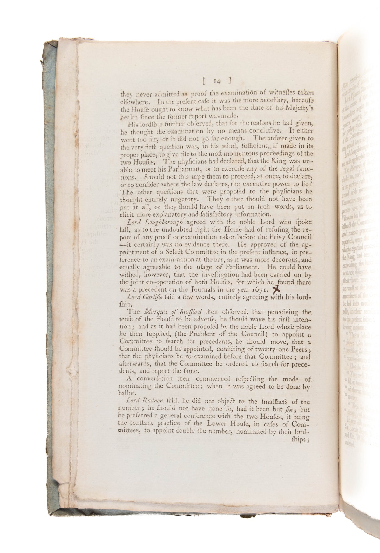 An Impartial Report of all the Proceedings in Parliament, on the late important subject of a Regency.