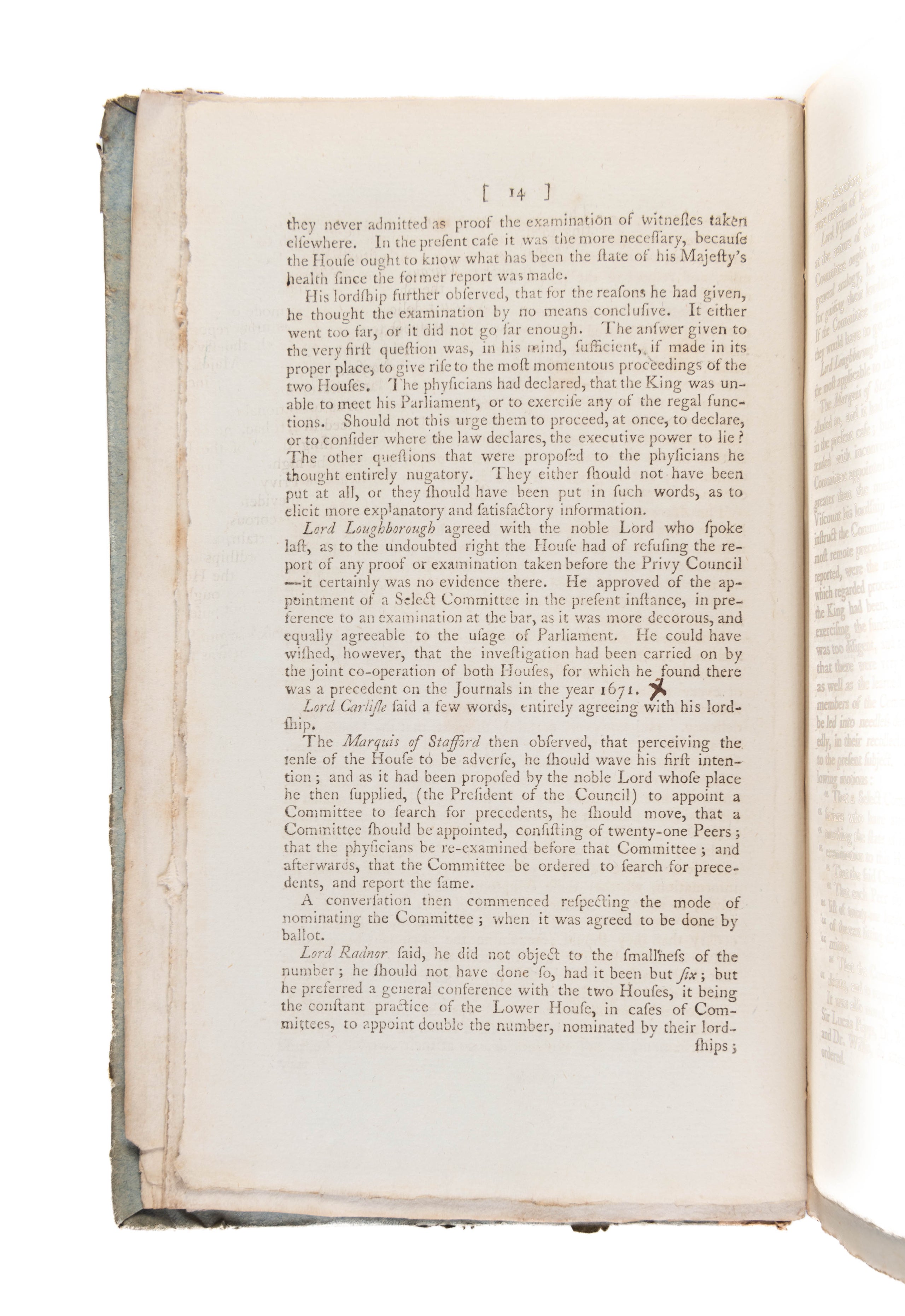 An Impartial Report of all the Proceedings in Parliament, on the late important subject of a Regency.