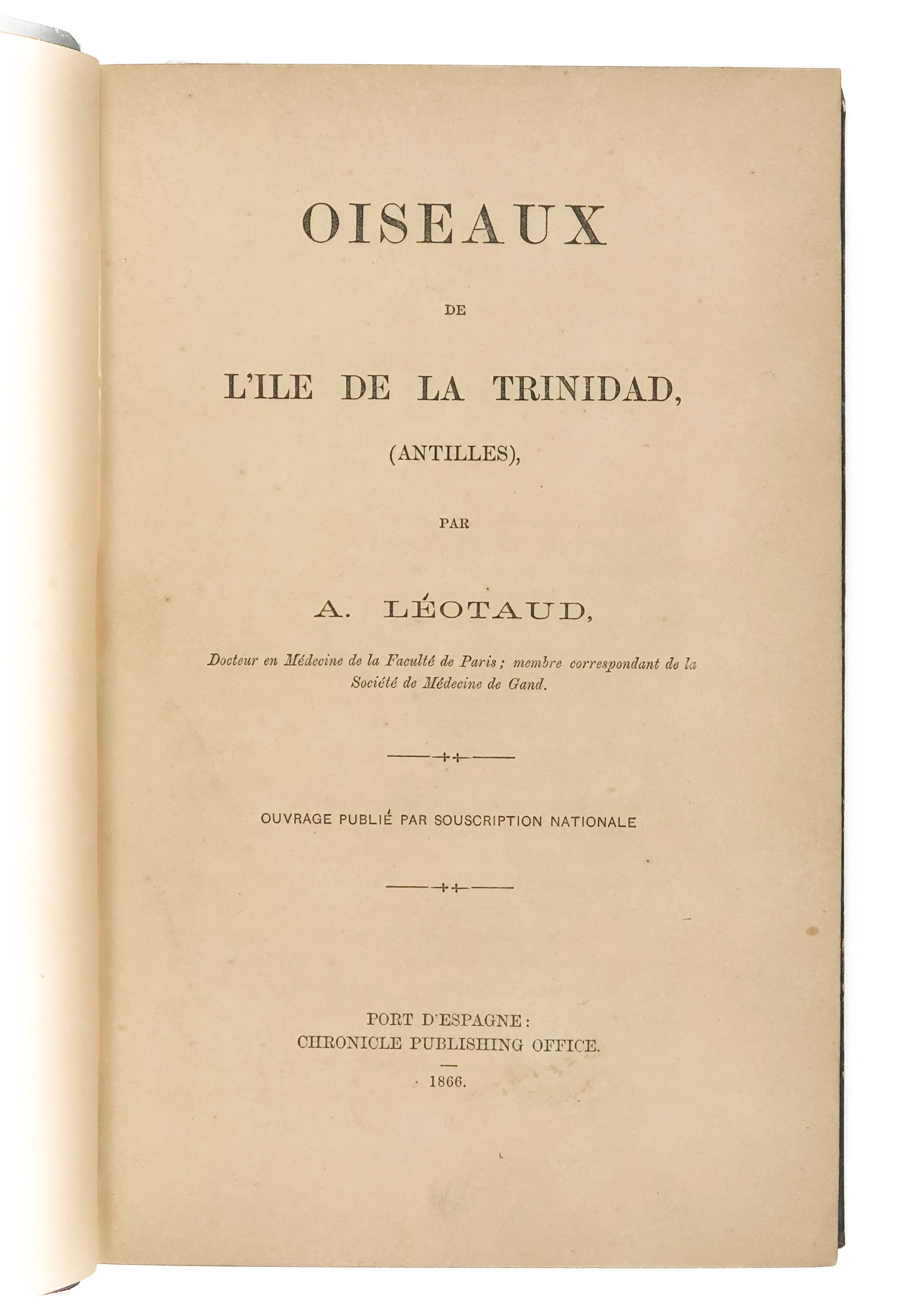 Oiseaux de l'Île de la Trinidad (Antilles).