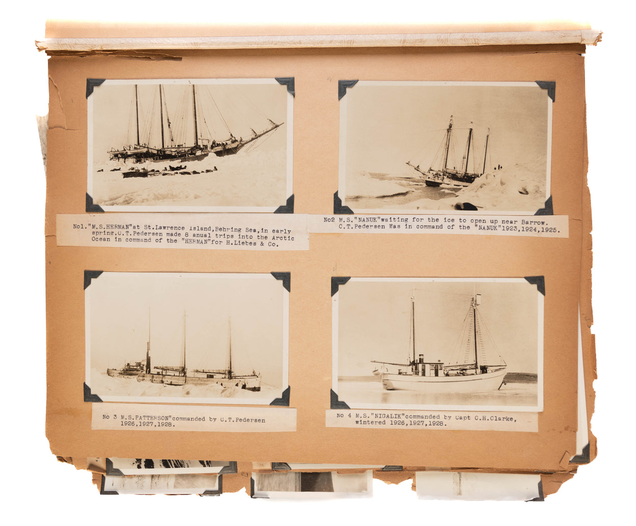 [Album of photographs of whaling and trading voyages.]