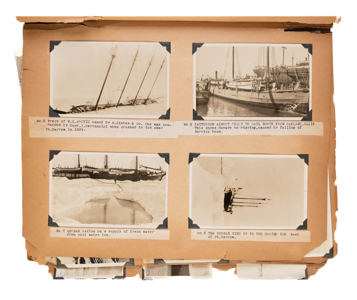 [Album of photographs of whaling and trading voyages.]