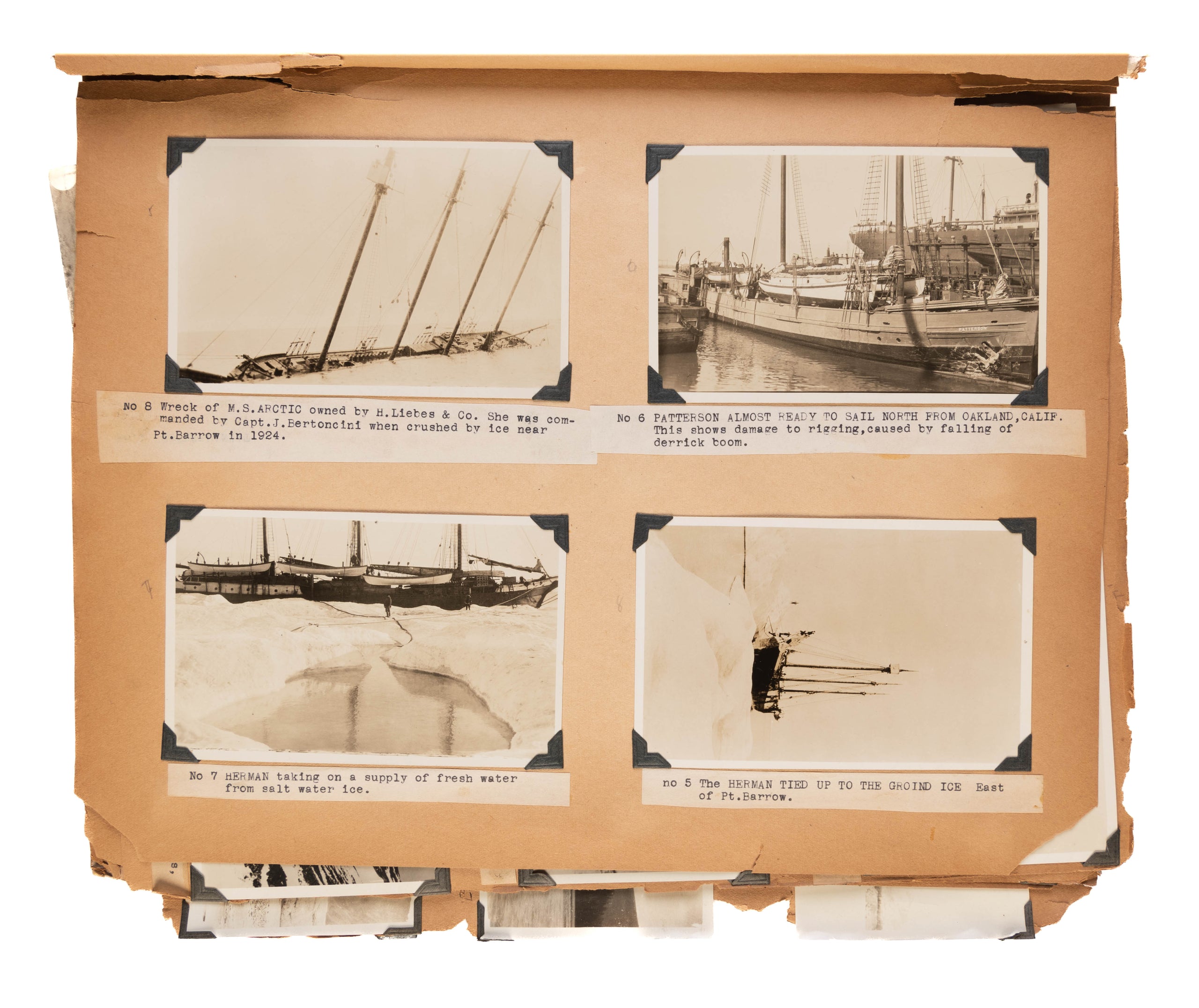 [Album of photographs of whaling and trading voyages.]